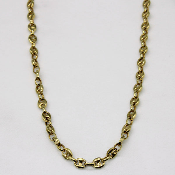 14k Yellow Gold Anchor Link Chain | 24