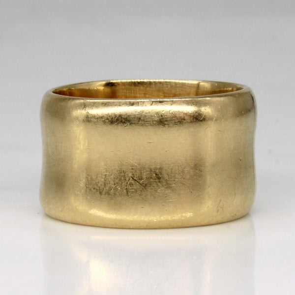 14k Yellow Gold Wide Band | SZ 9.25 |
