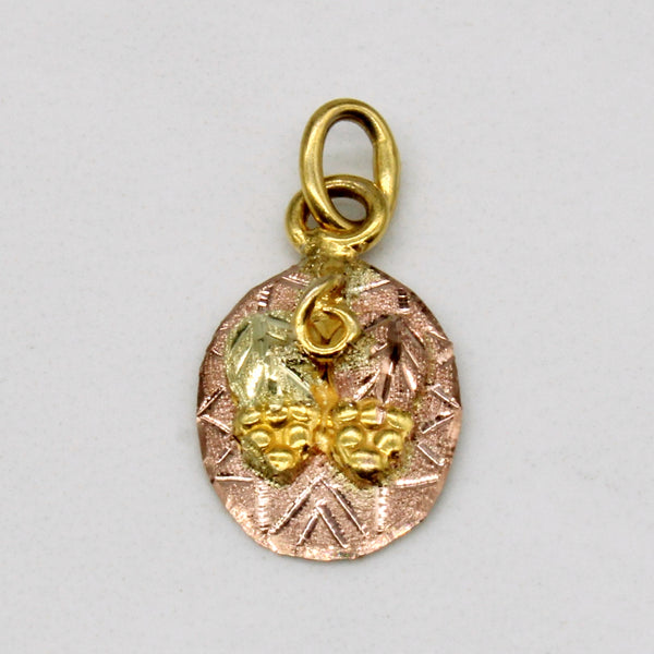 10k Two Tone Gold Berry Pendant