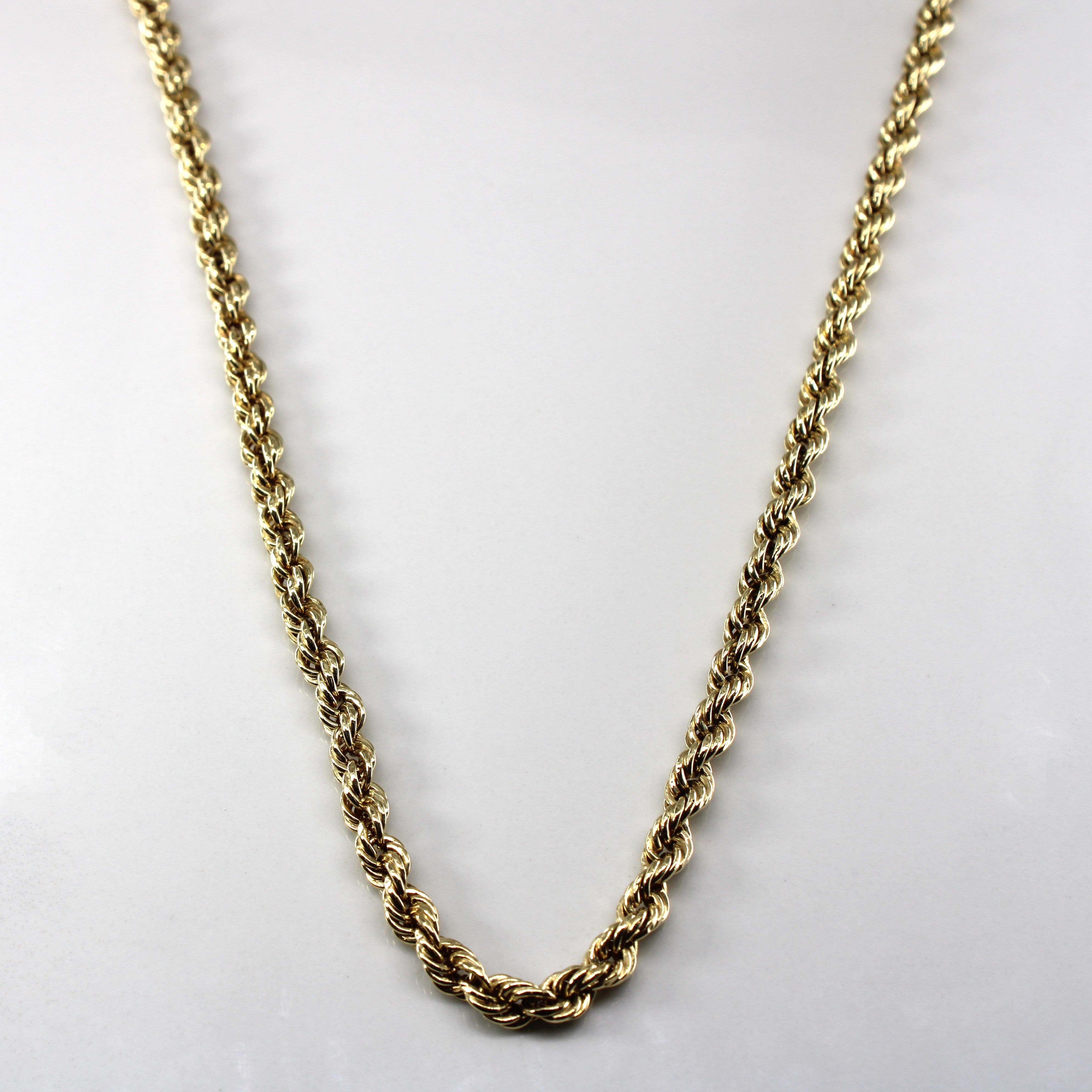 10k Yellow Gold Rope Chain | 18"|