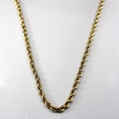 10k Yellow Gold Rope Chain | 18