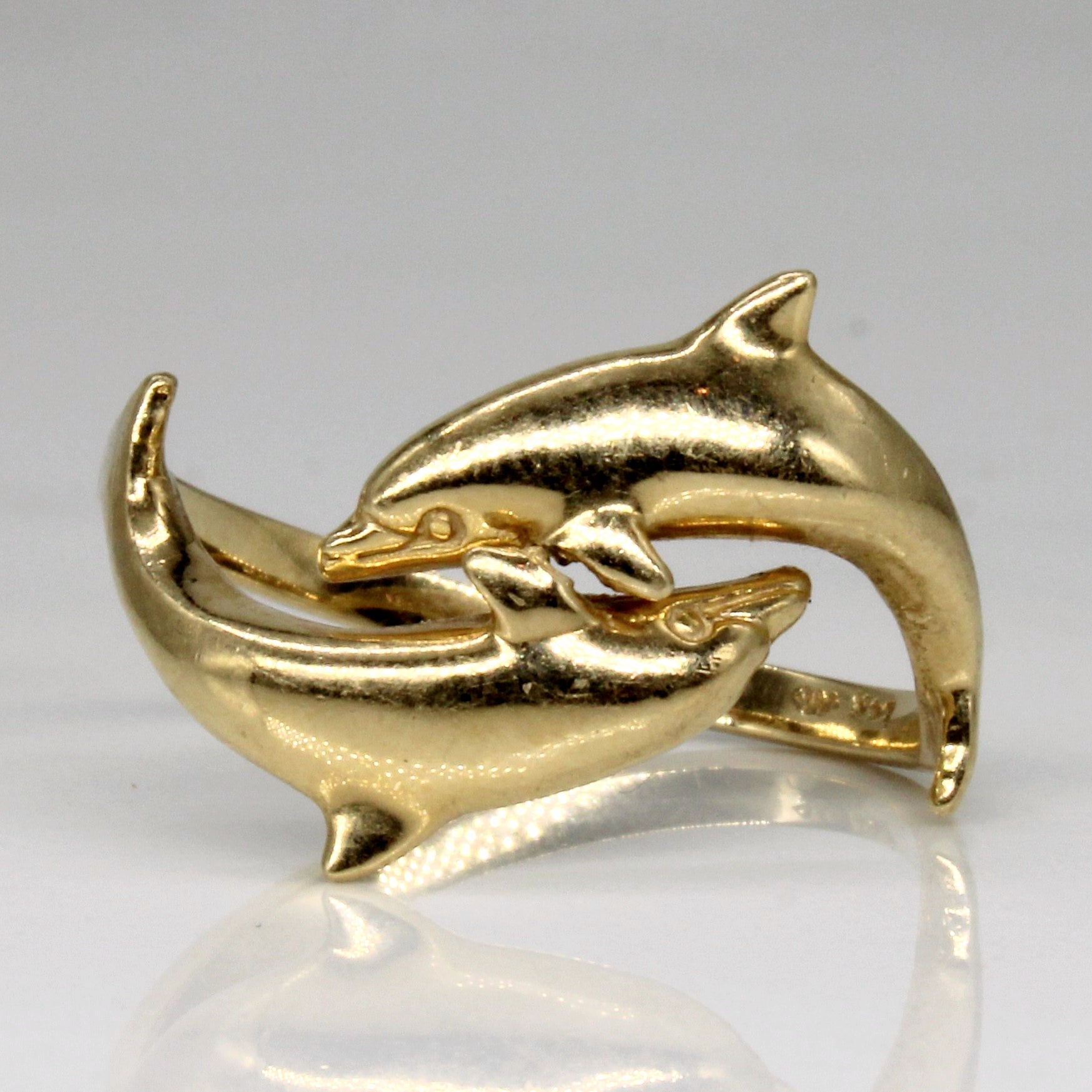14k Yellow Gold Dolphin Ring | SZ 8.5 |