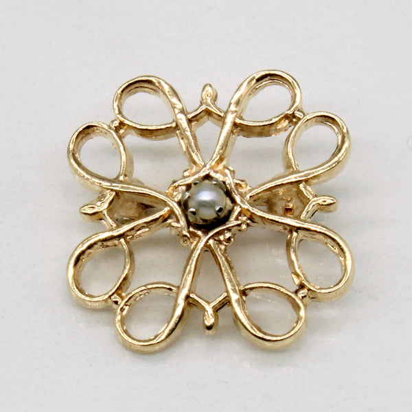 Seed Pearl Ornate Brooch