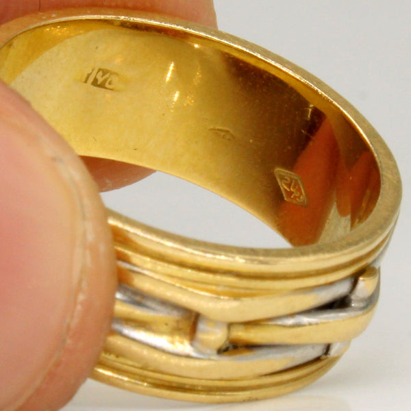 18k Two Tone Gold Ring | SZ 8 |