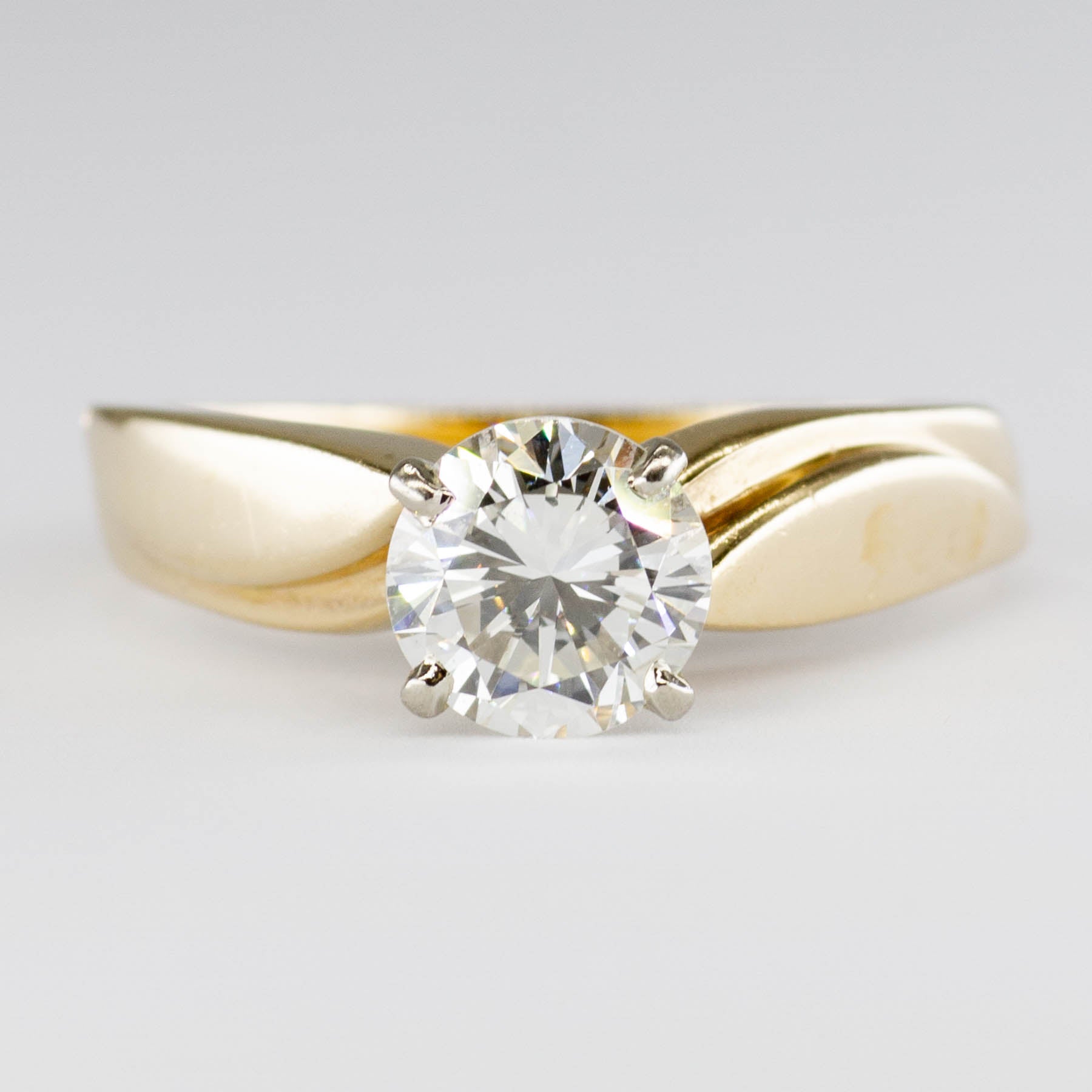 Solitaire en or 14 carats et diamant | 1,12 ct VS2-SI1 HI | Taille 7 