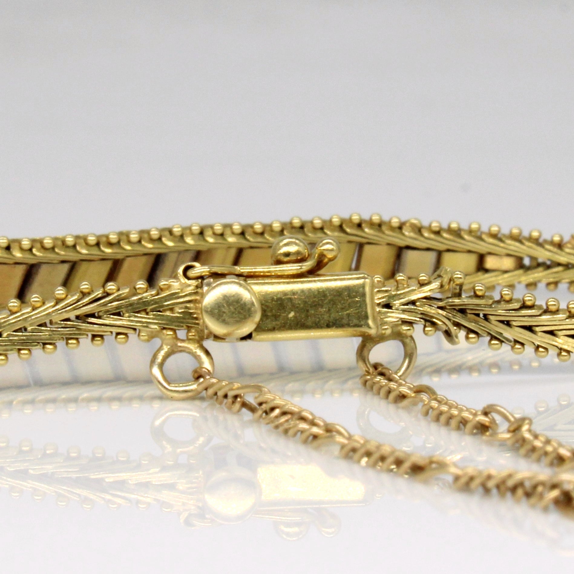 18k Tri Tone Gold Bracelet | 7.5