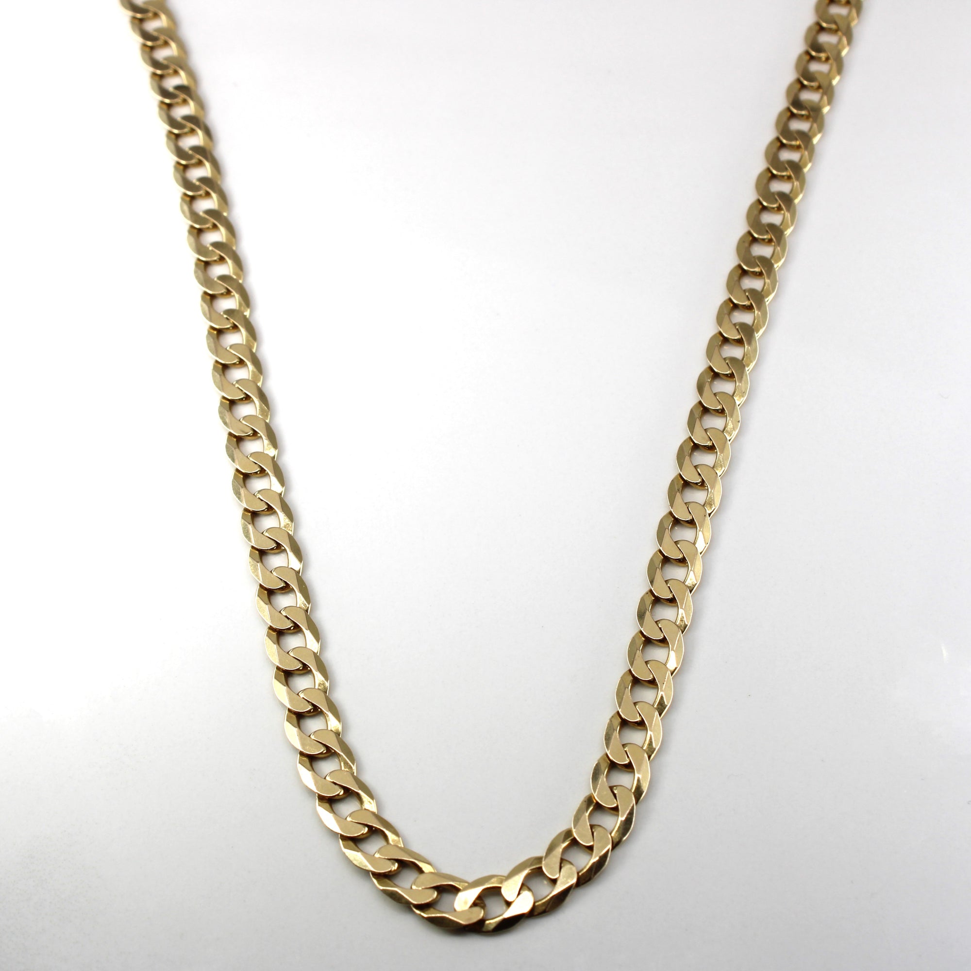 Yellow Gold Curb Link Chain | 24