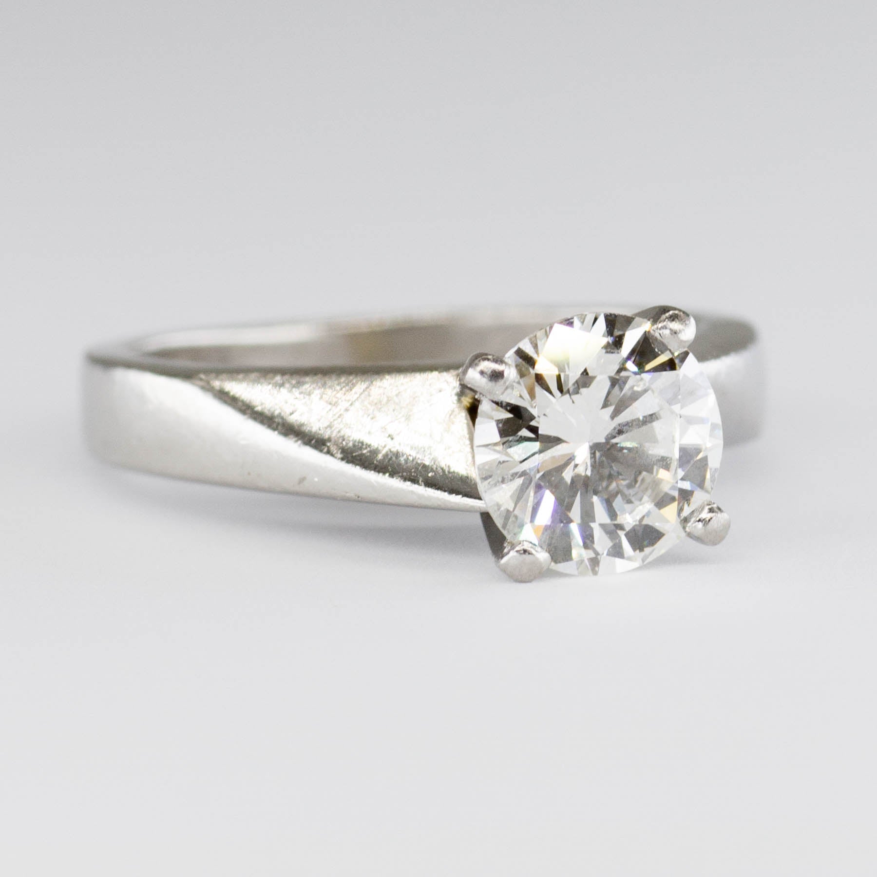 Platinum and Diamond Solitaire Ring | 1.28ct VS2 H-I | SZ 5