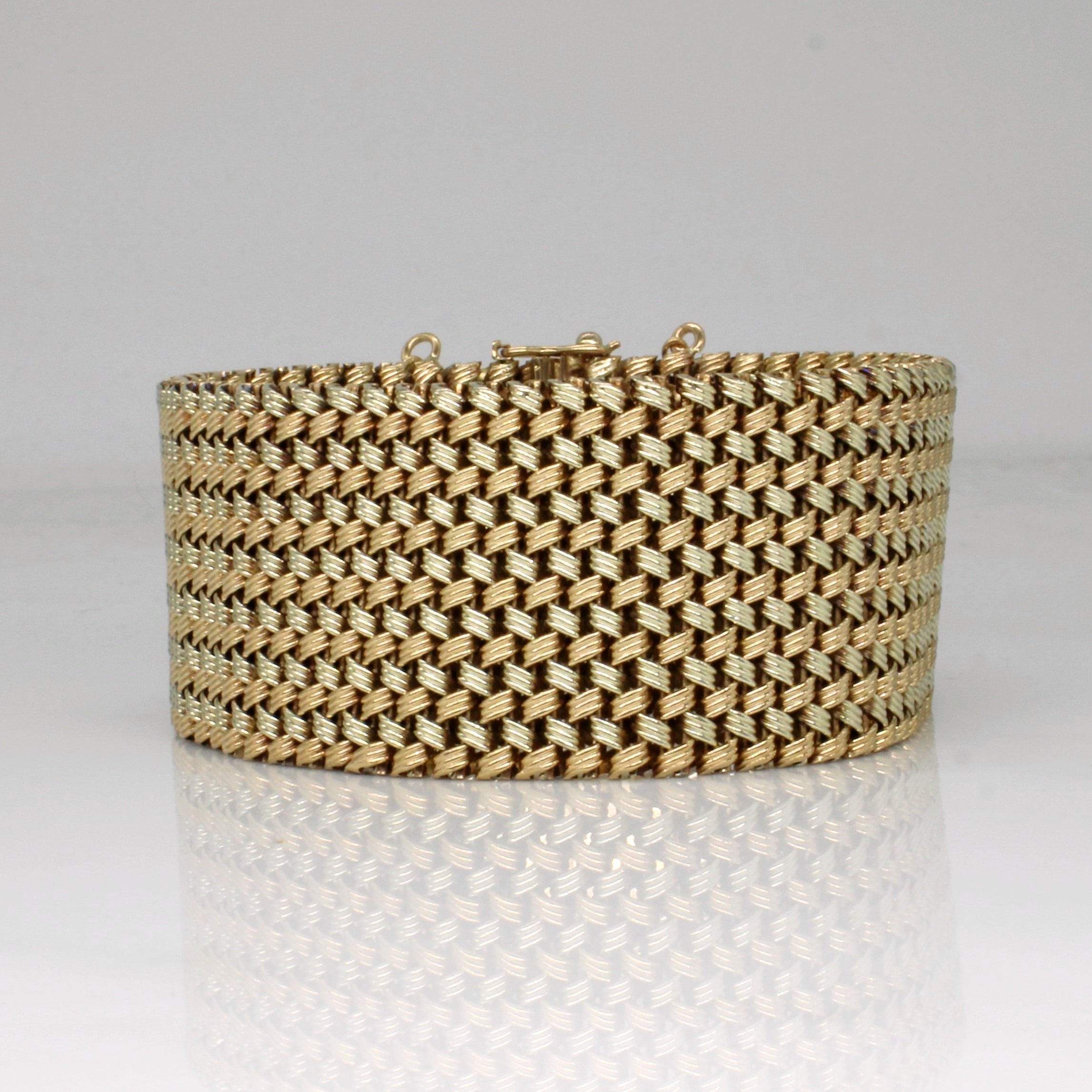 9k Two Tone Gold Bracelet | 7" |