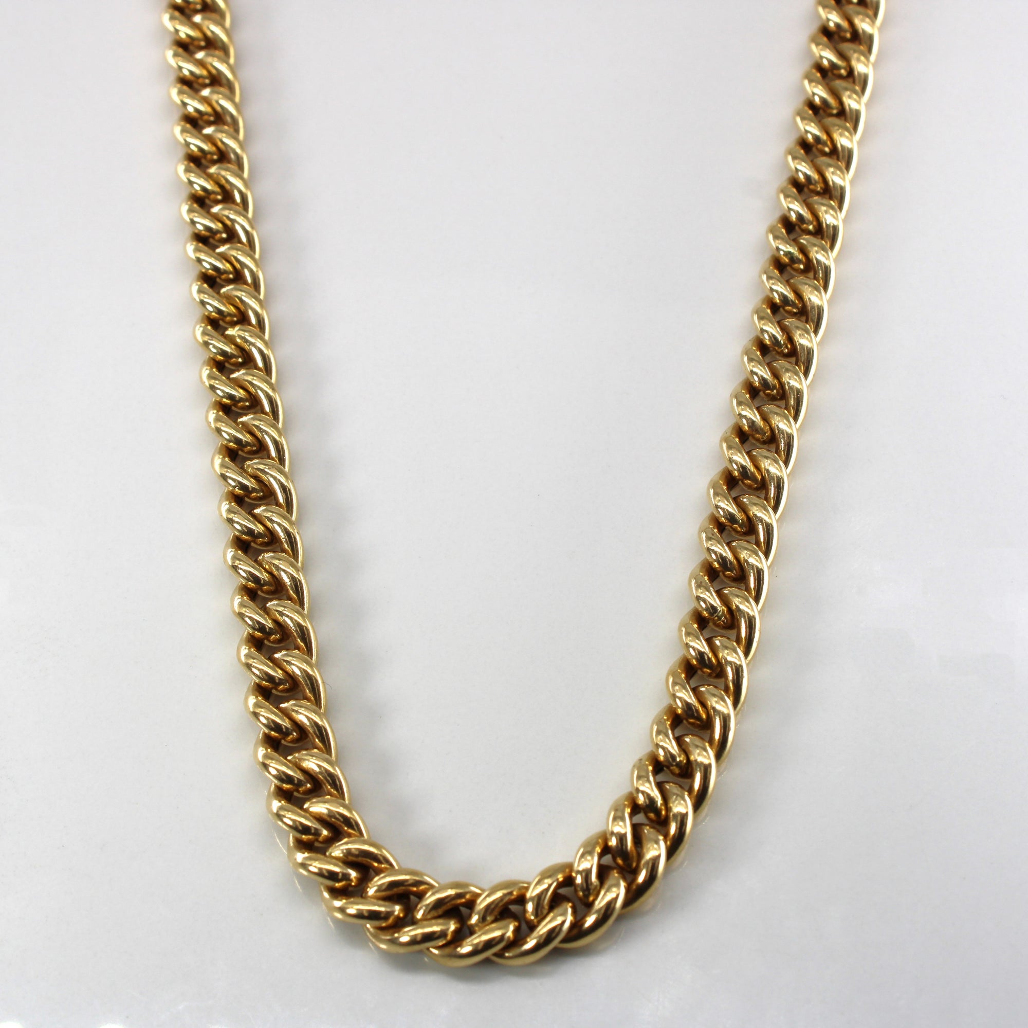 14k Yellow Gold Cuban Link Chain | 24