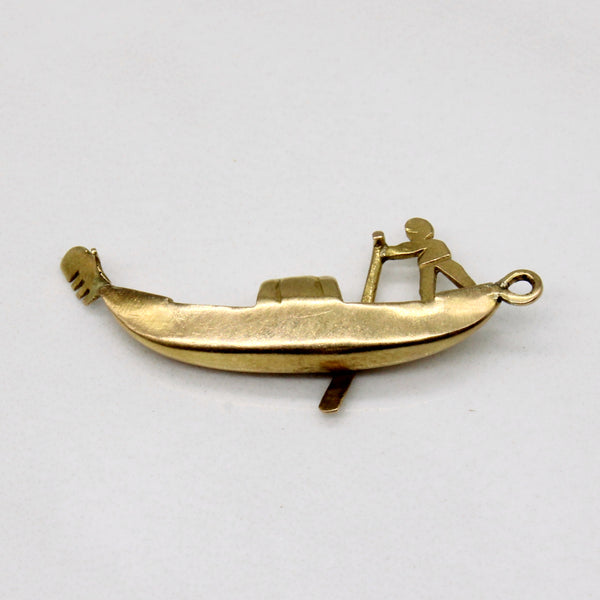 18k Yellow Gold Boat Charm