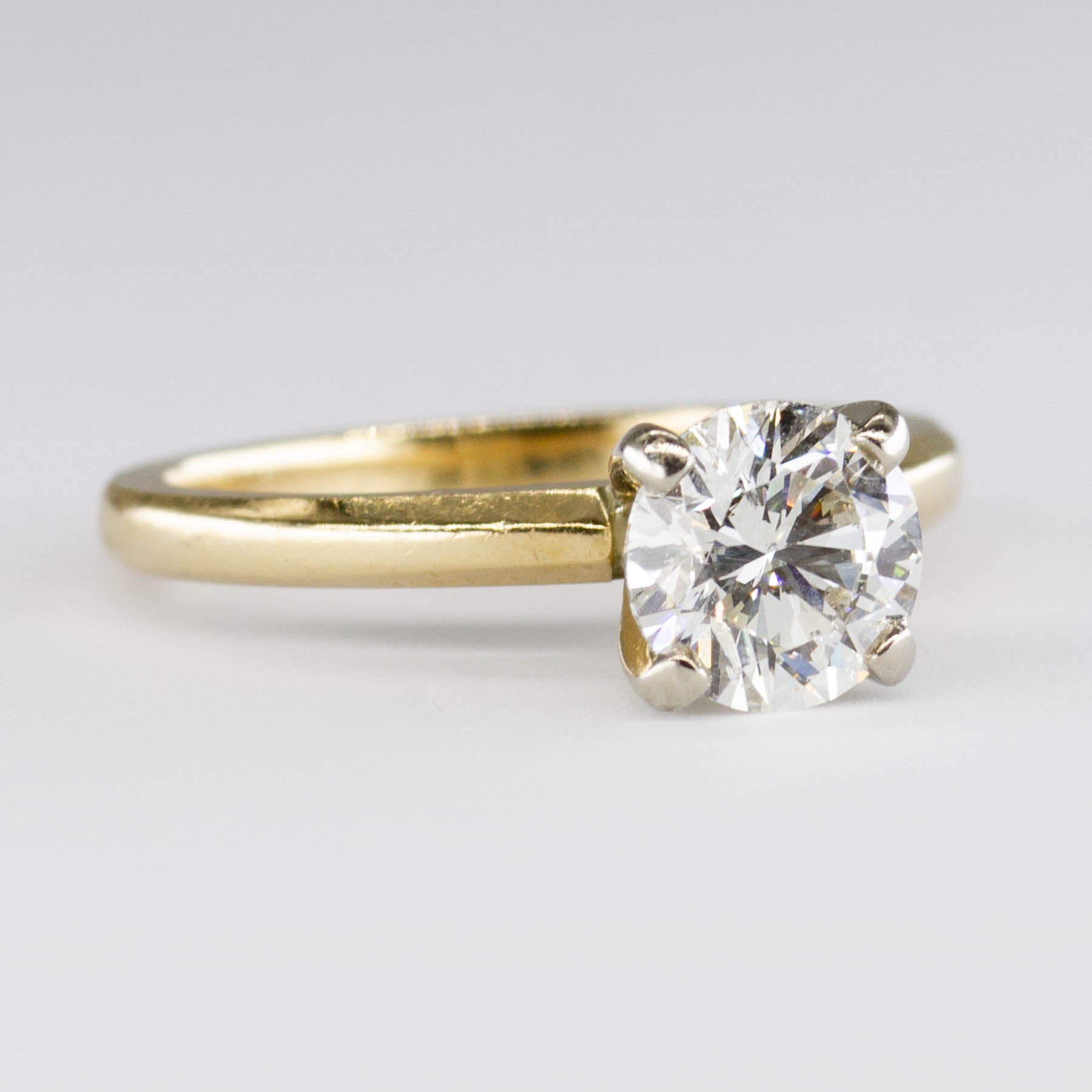 Bague de fiançailles solitaire en diamant | 1,03 ct SI2 H | Taille 4 | 
