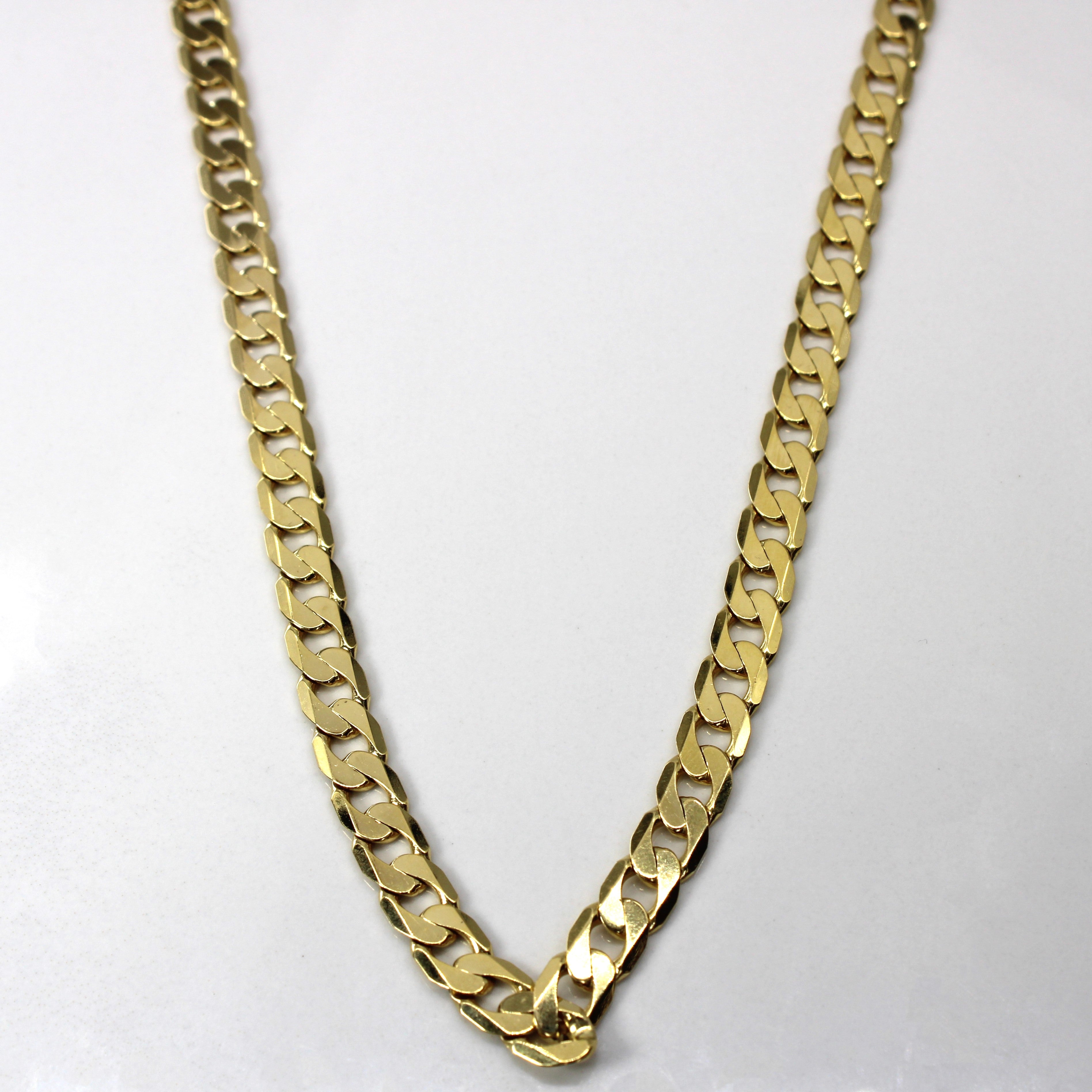 Yellow Gold Curb Link Chain | 22"|