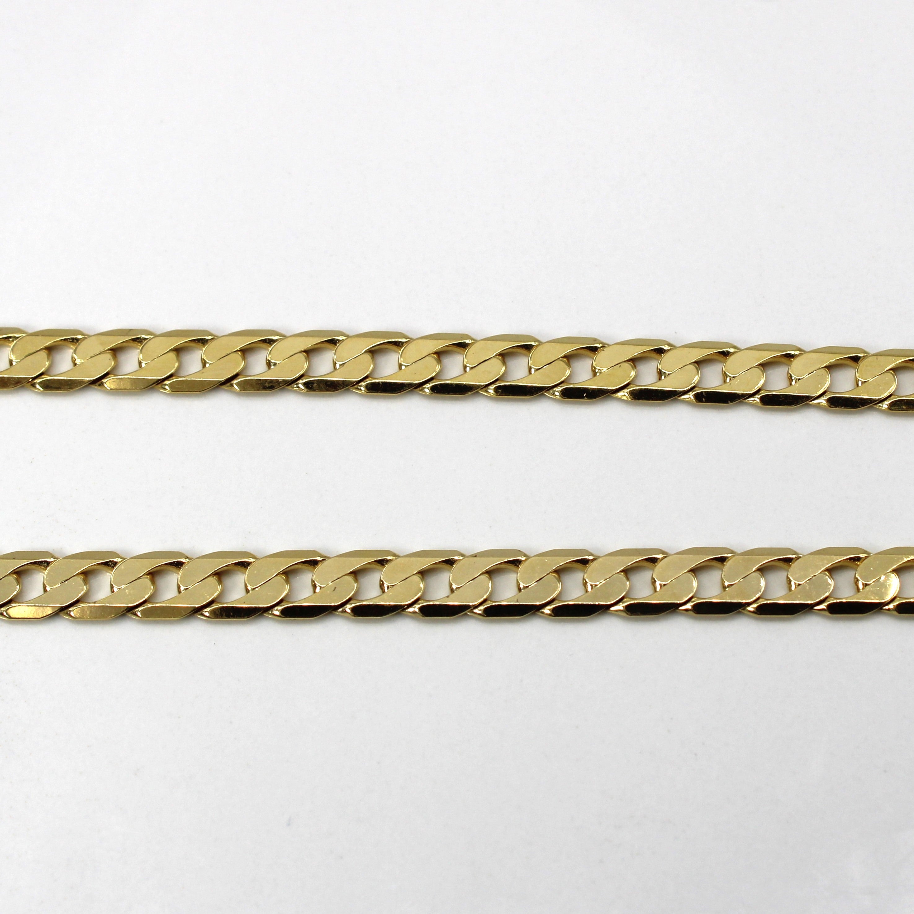 Yellow Gold Curb Link Chain | 22"|