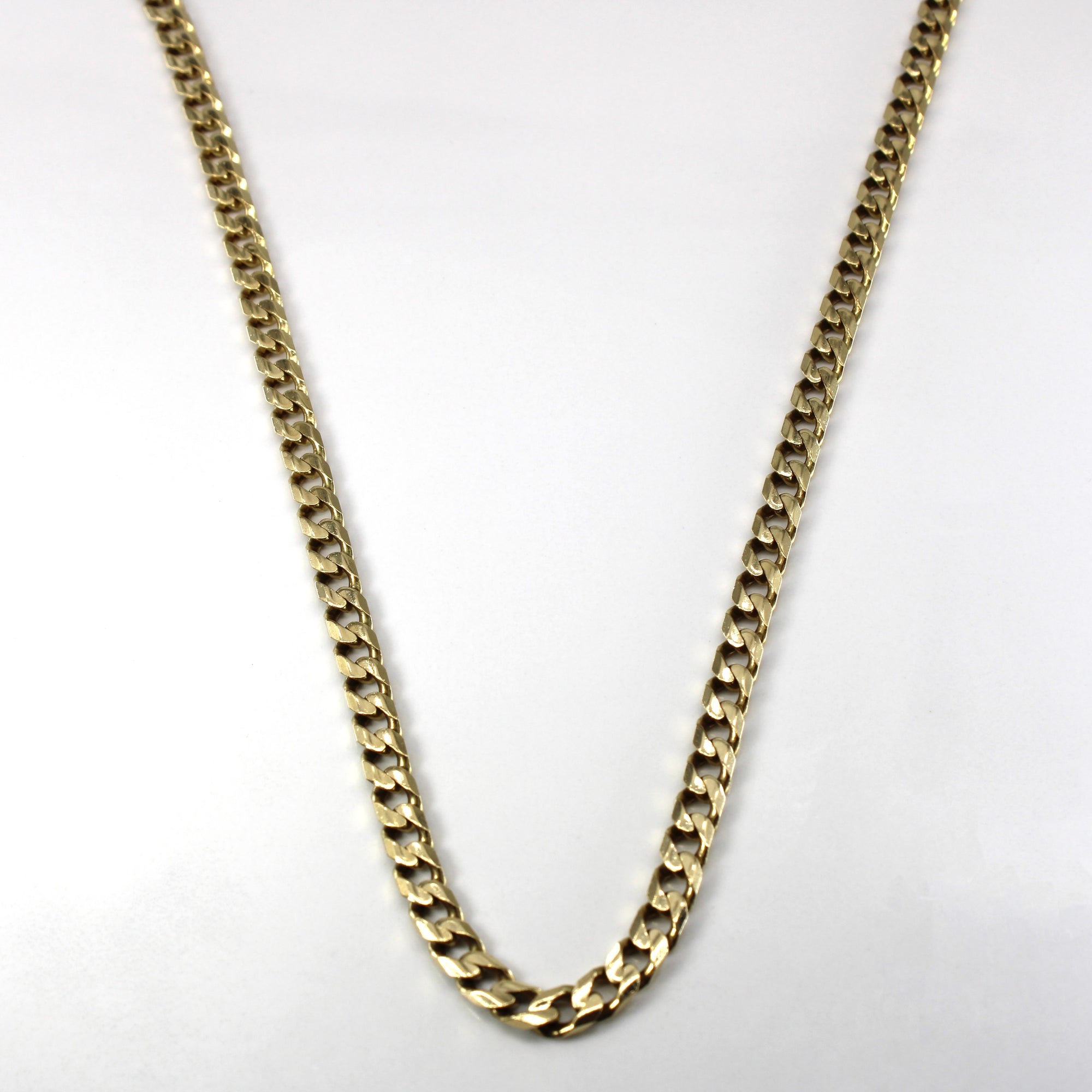 10k Yellow Gold Curb Link Chain | 24