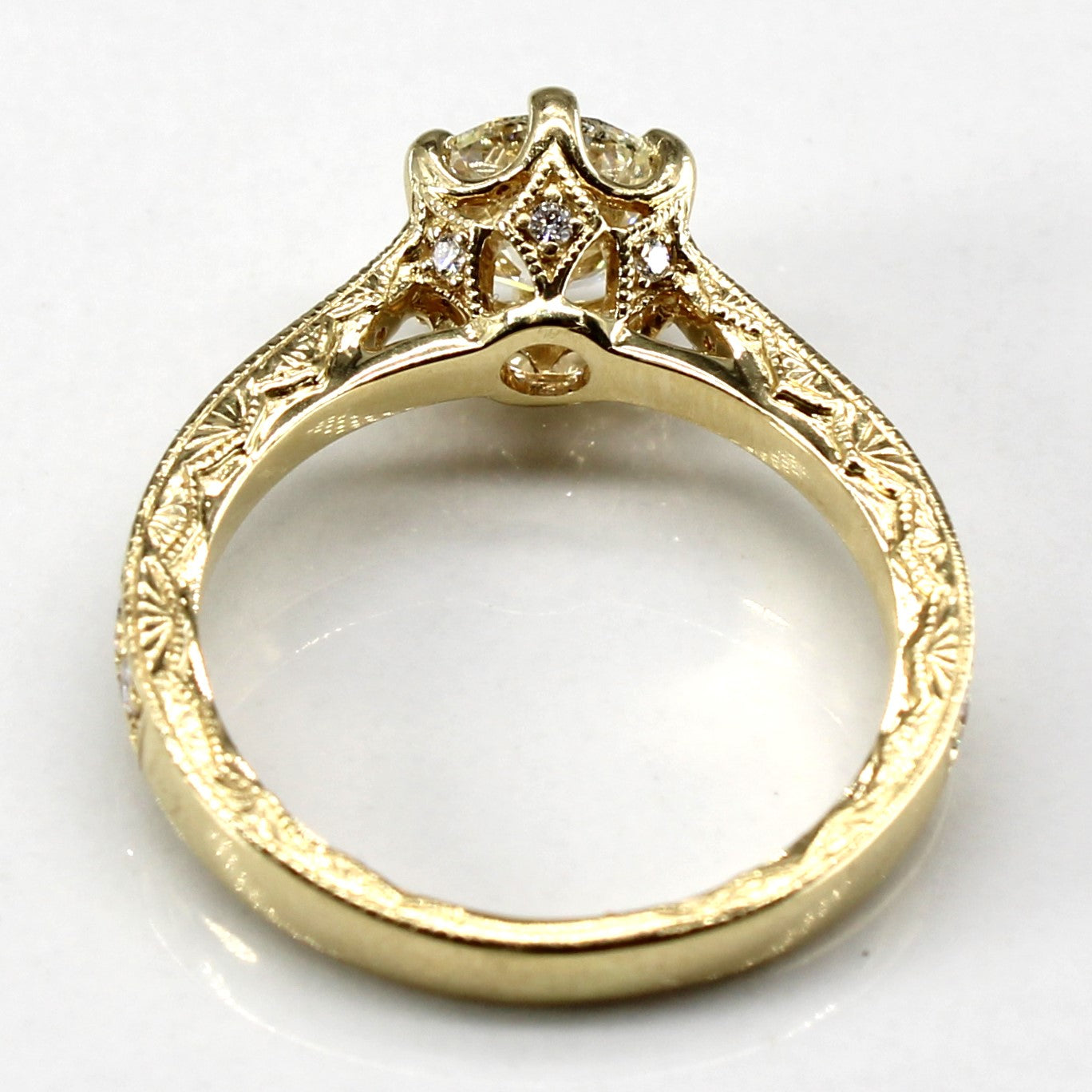 Cathedral Set Diamond Engagement Ring | 1.29ctw SI2 K | SZ 5.75 |
