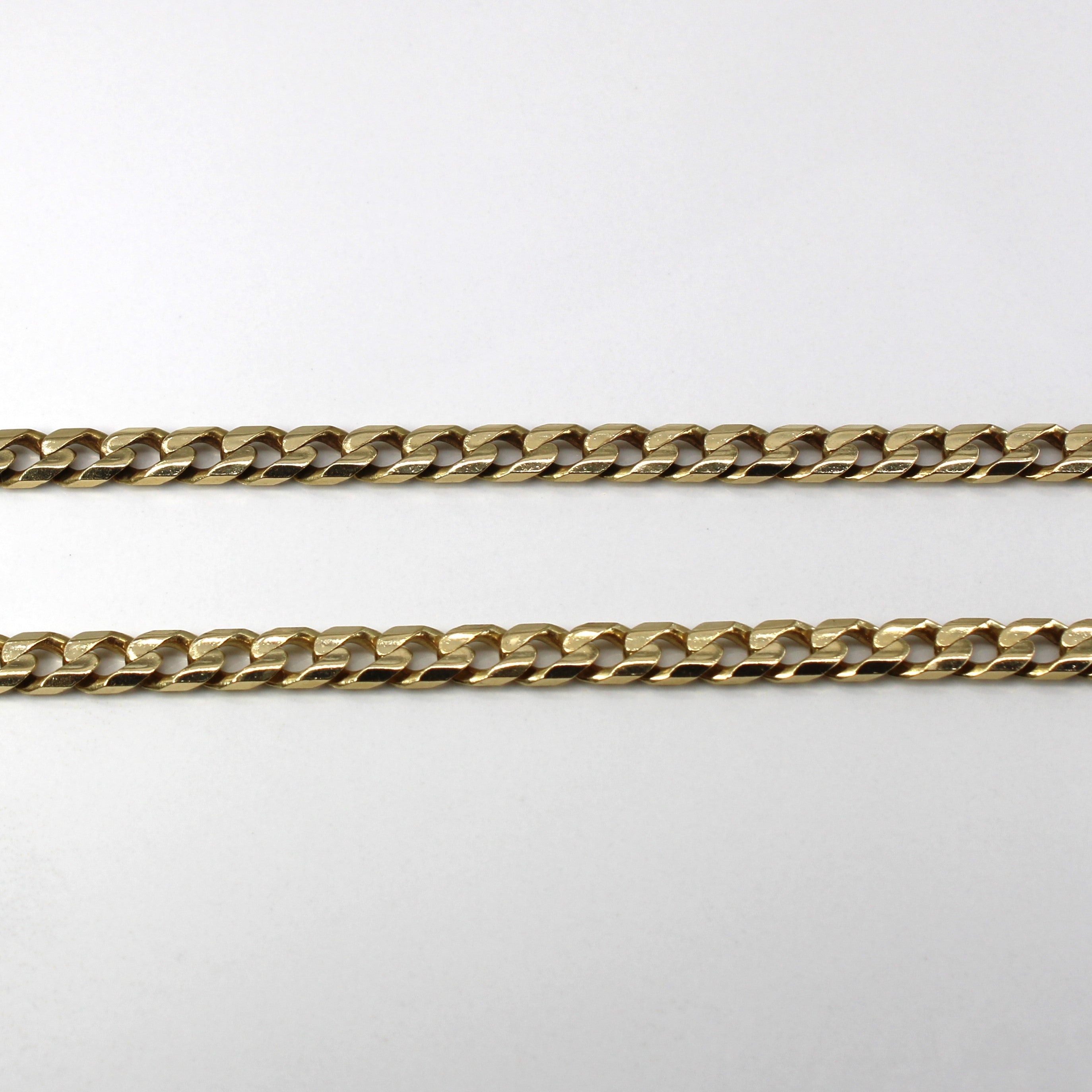 10k Yellow Gold Curb Link Chain | 24"|