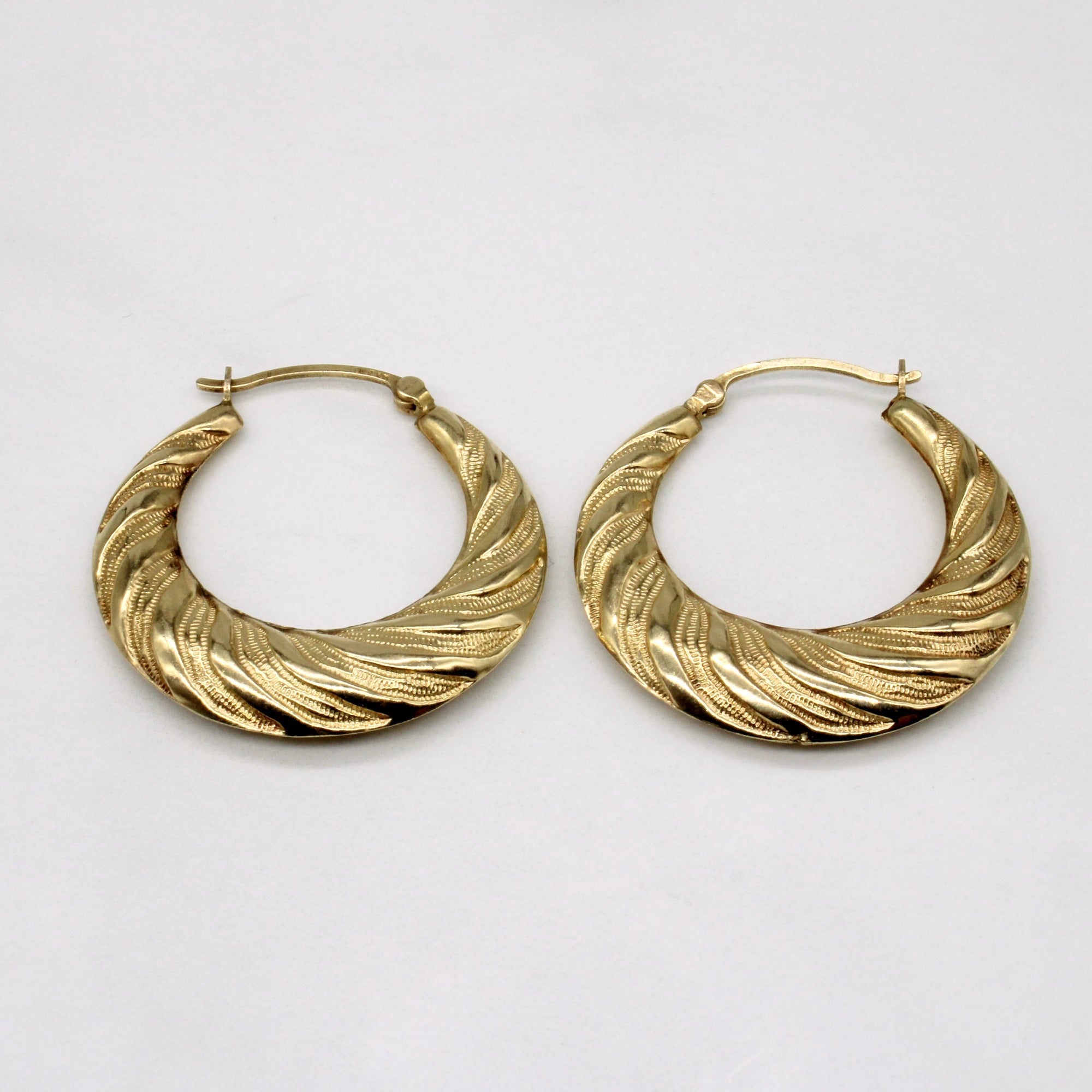 10k Yellow Gold Hoop Earrings