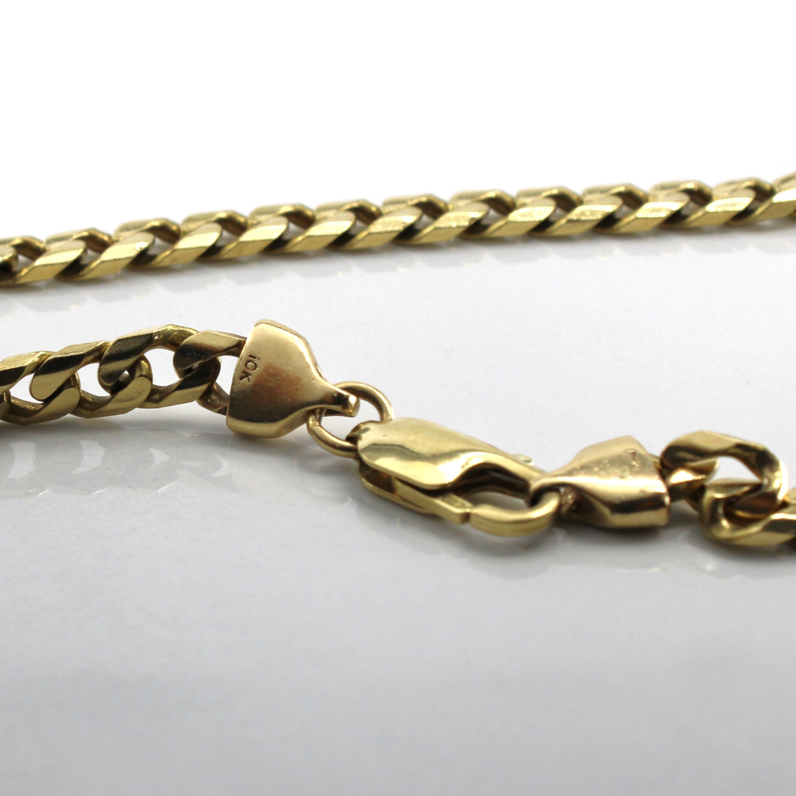 10k Yellow Gold Curb Link Chain | 24"|