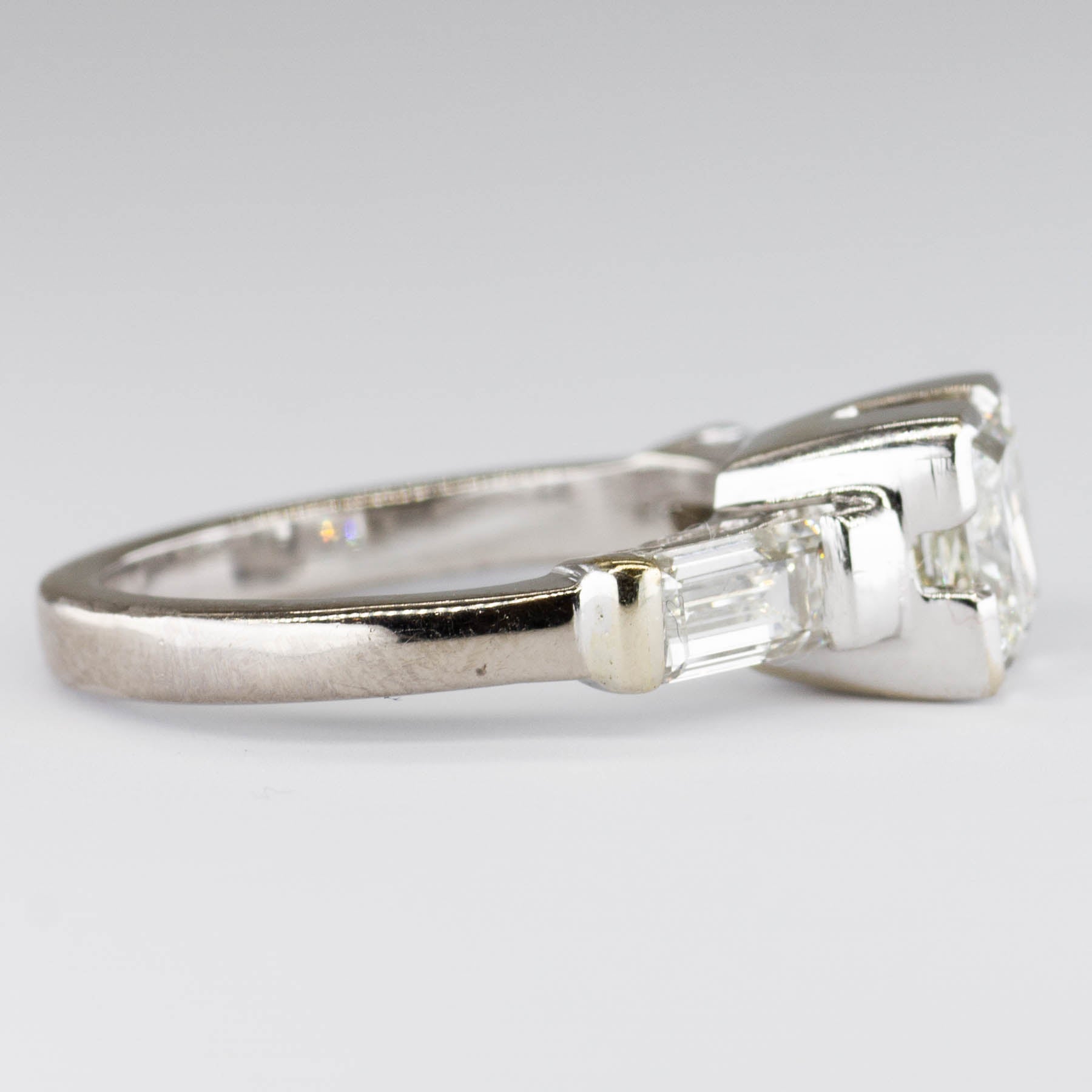 Princess Cut Canadian Diamond Accented Ring | 2.90 ctw VS1 K | SZ 7.25