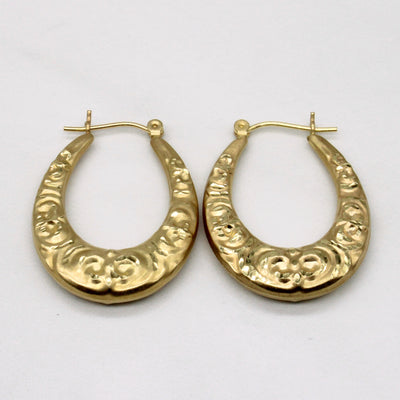 14k Yellow Gold Hoop Earrings