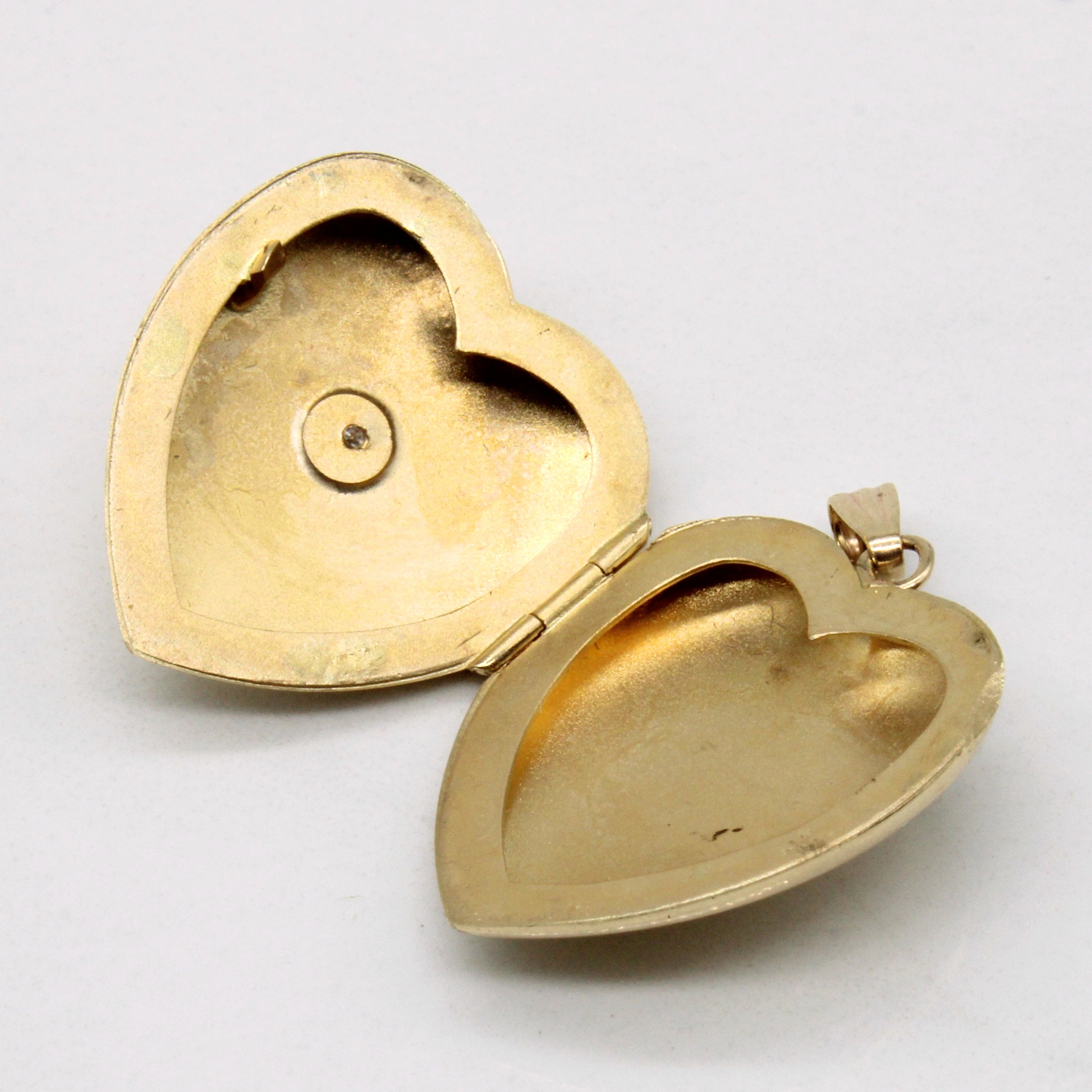 10k Yellow Gold Heart Locket