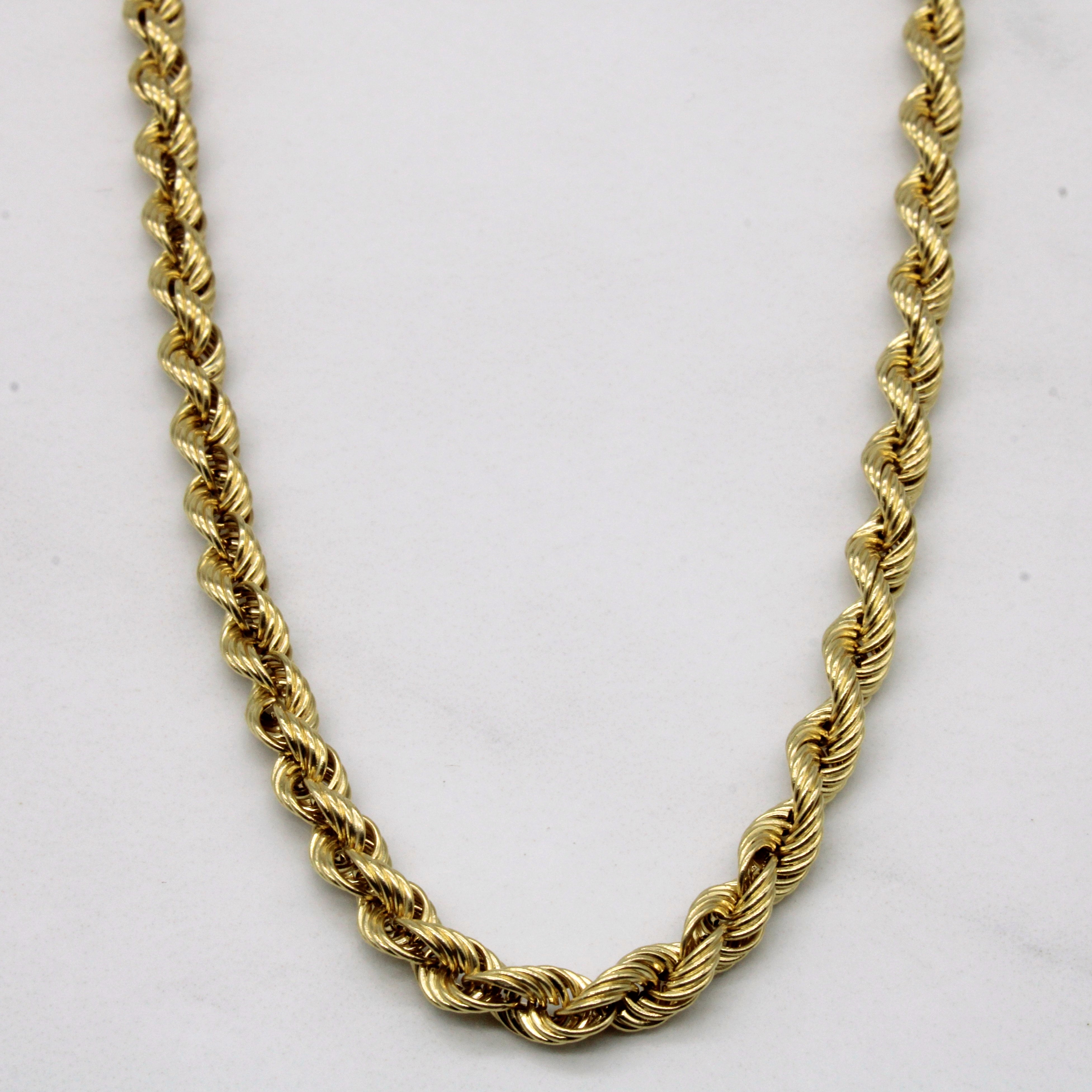 14k Yellow Gold Rope Chain | 20" |