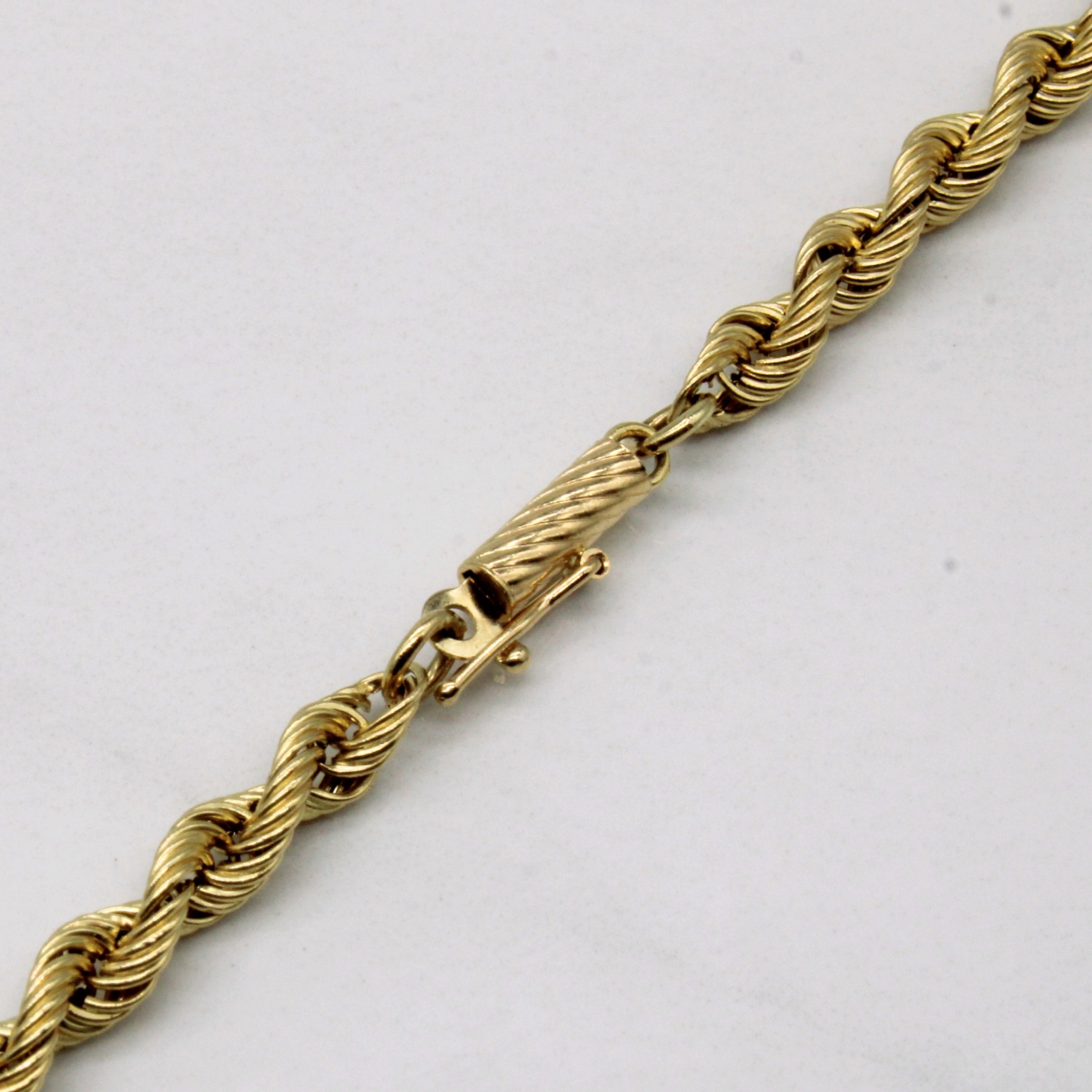 14k Yellow Gold Rope Chain | 20" |