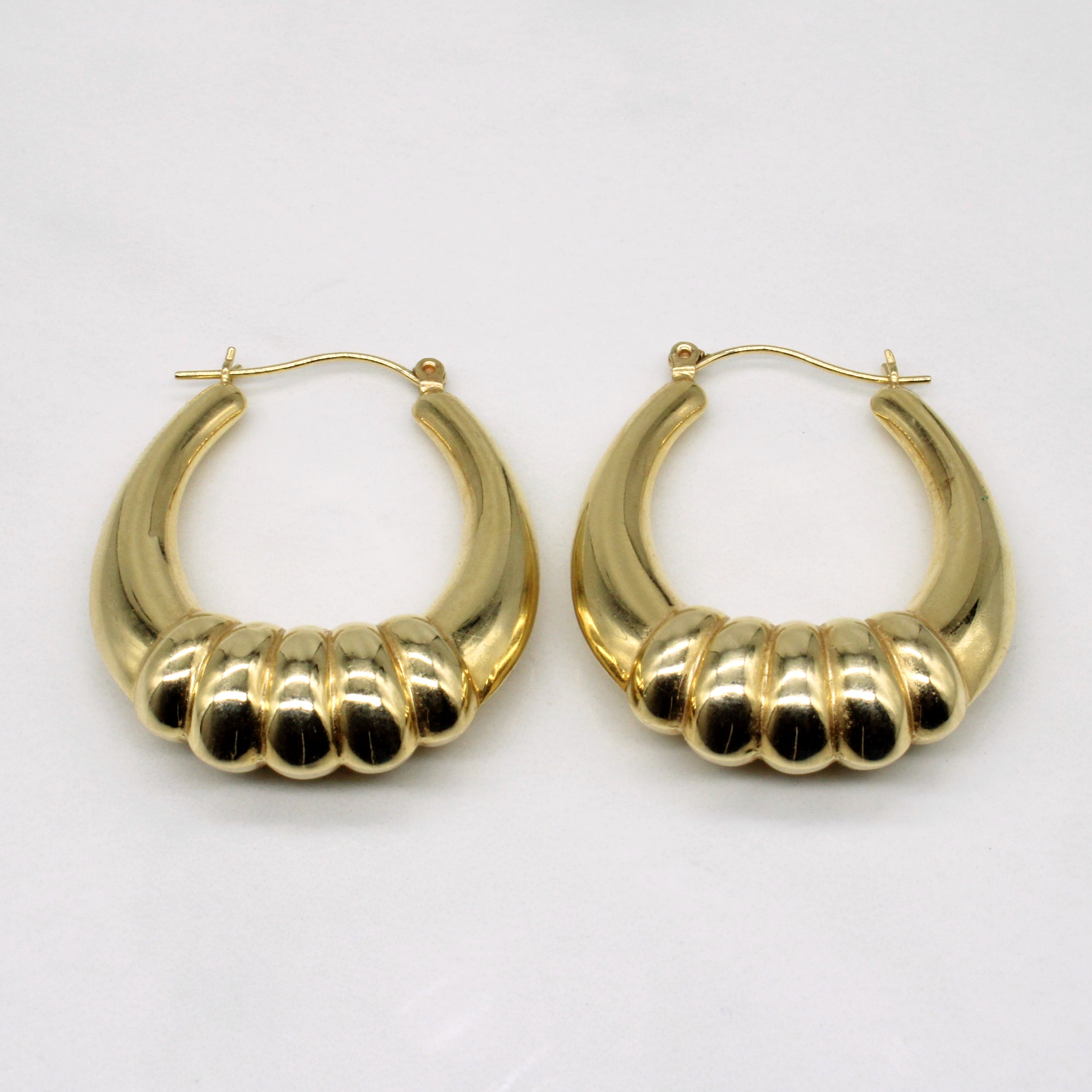 14k Yellow Gold Hoop Earrings