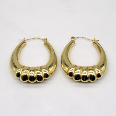 14k Yellow Gold Hoop Earrings