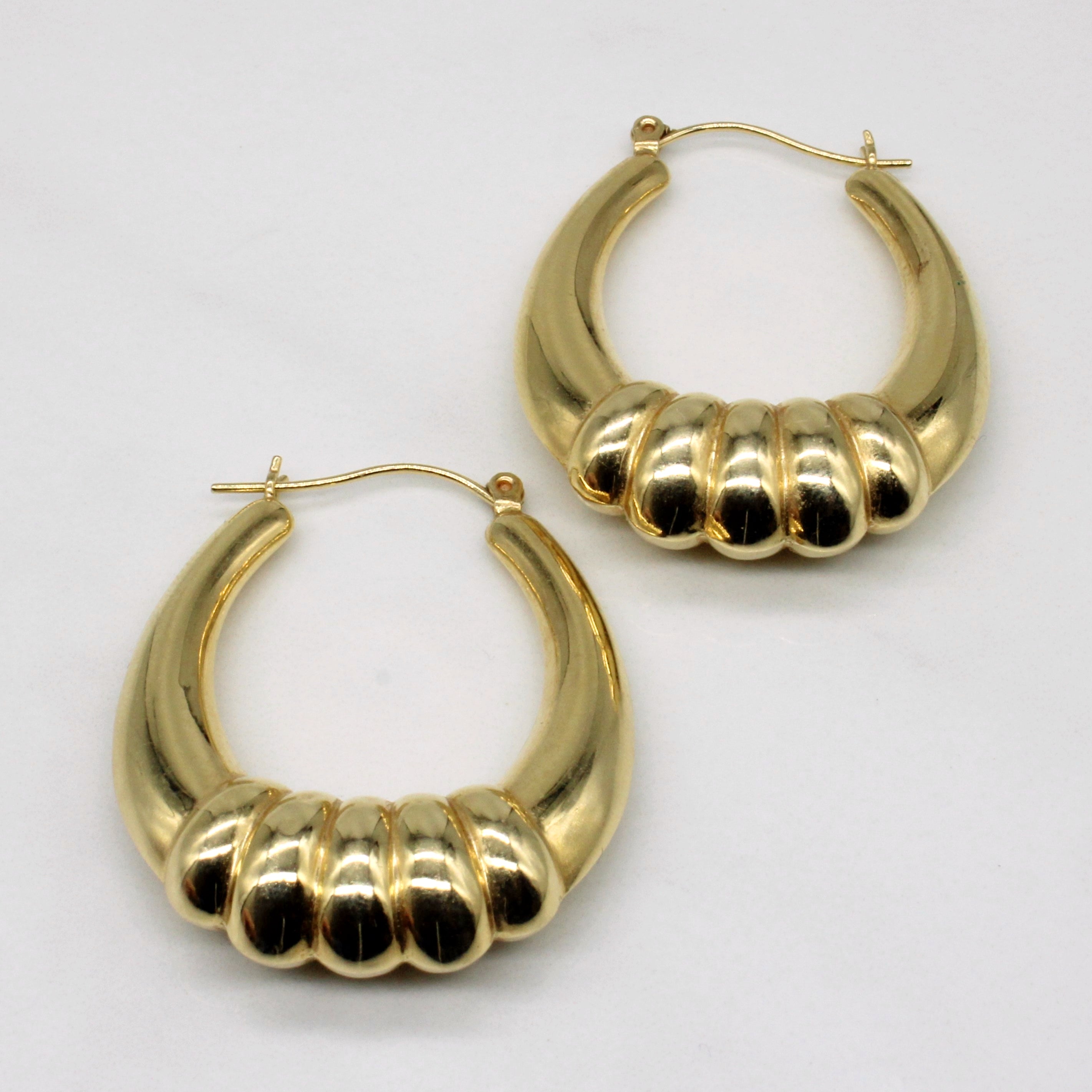 14k Yellow Gold Hoop Earrings