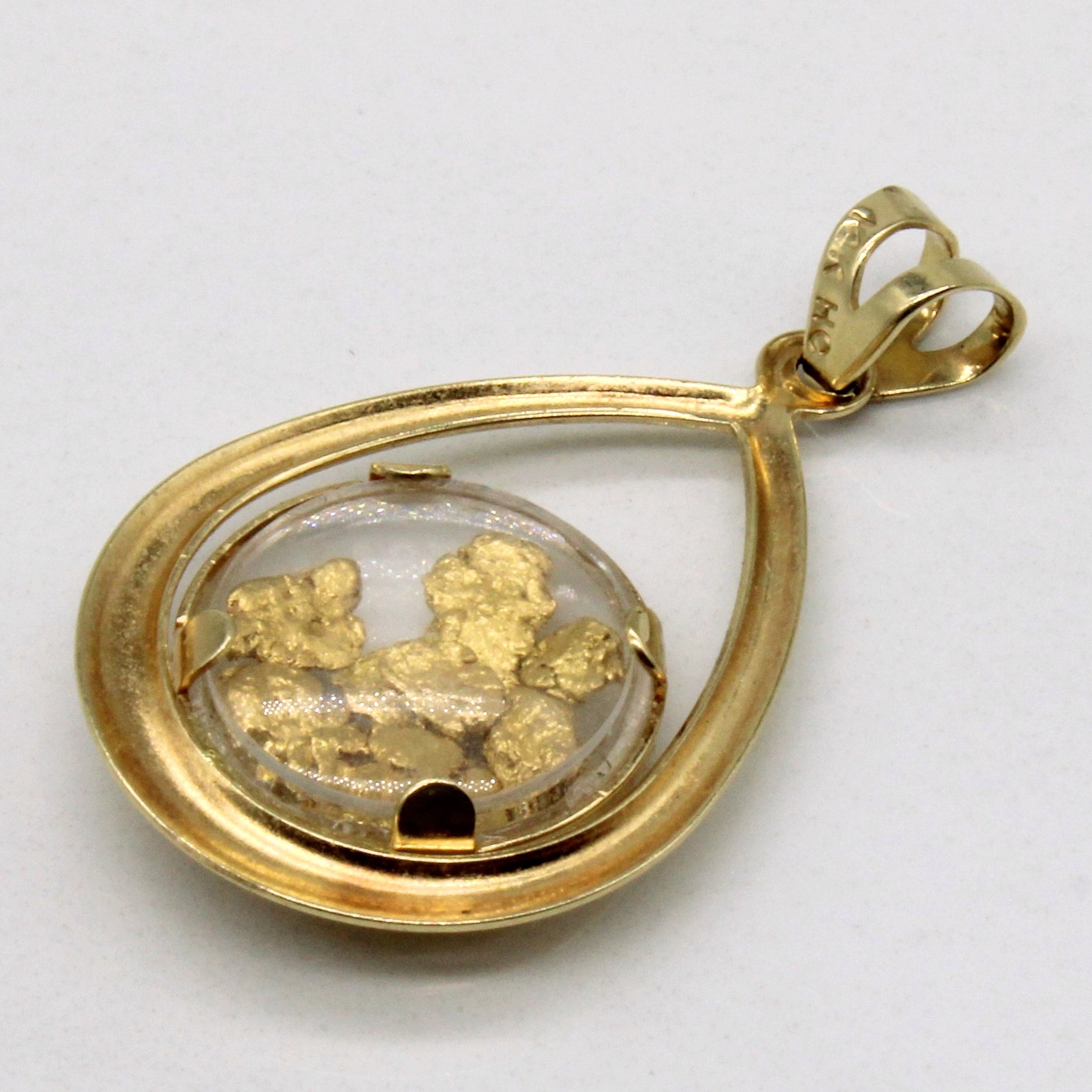 14k Yellow Gold Nugget Pendant