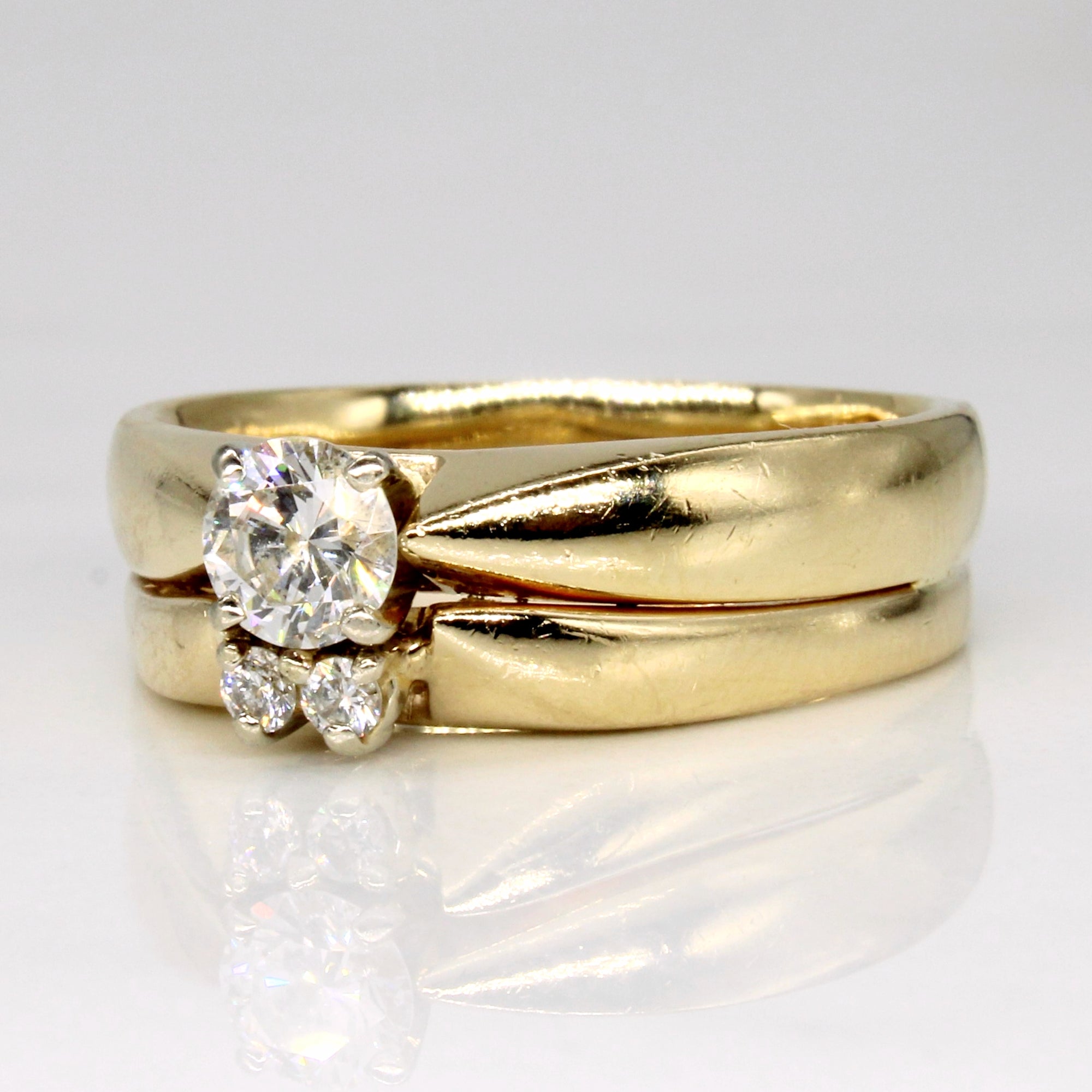 Diamond Wedding Ring Soldered Set | 0.53ctw | SZ 8.75 |