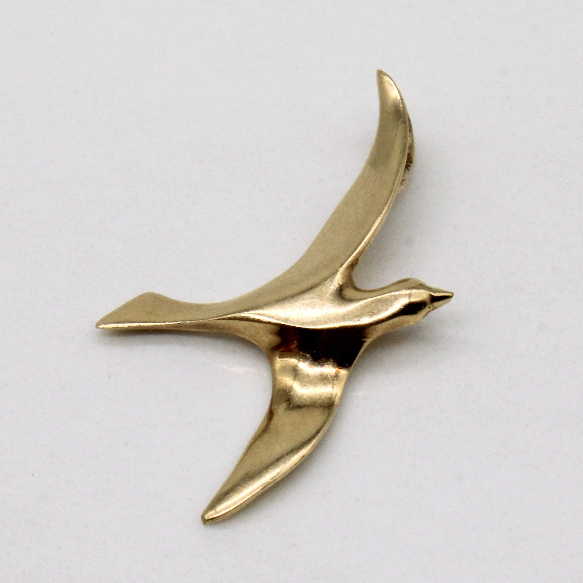 10k Yellow Gold Flying Bird Pendant