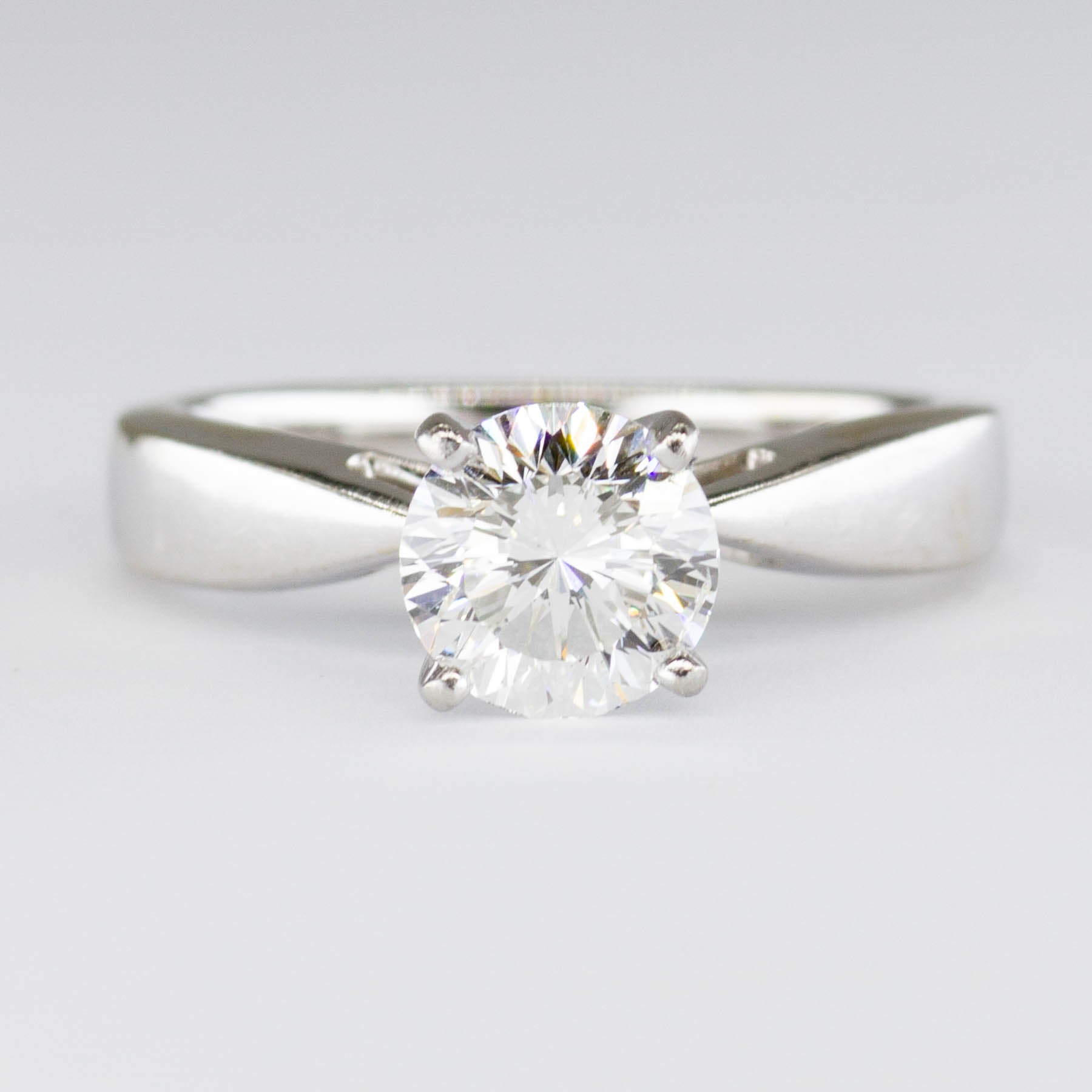 Canadian 100 Facet Diamond Solitaire Engagement Ring  | 1.07ct SI2 H | SZ 4.5 |