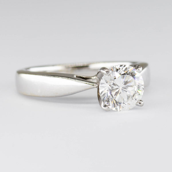 Canadian 100 Facet Diamond Solitaire Engagement Ring  | 1.07ct SI2 H VG | SZ 4.5 |