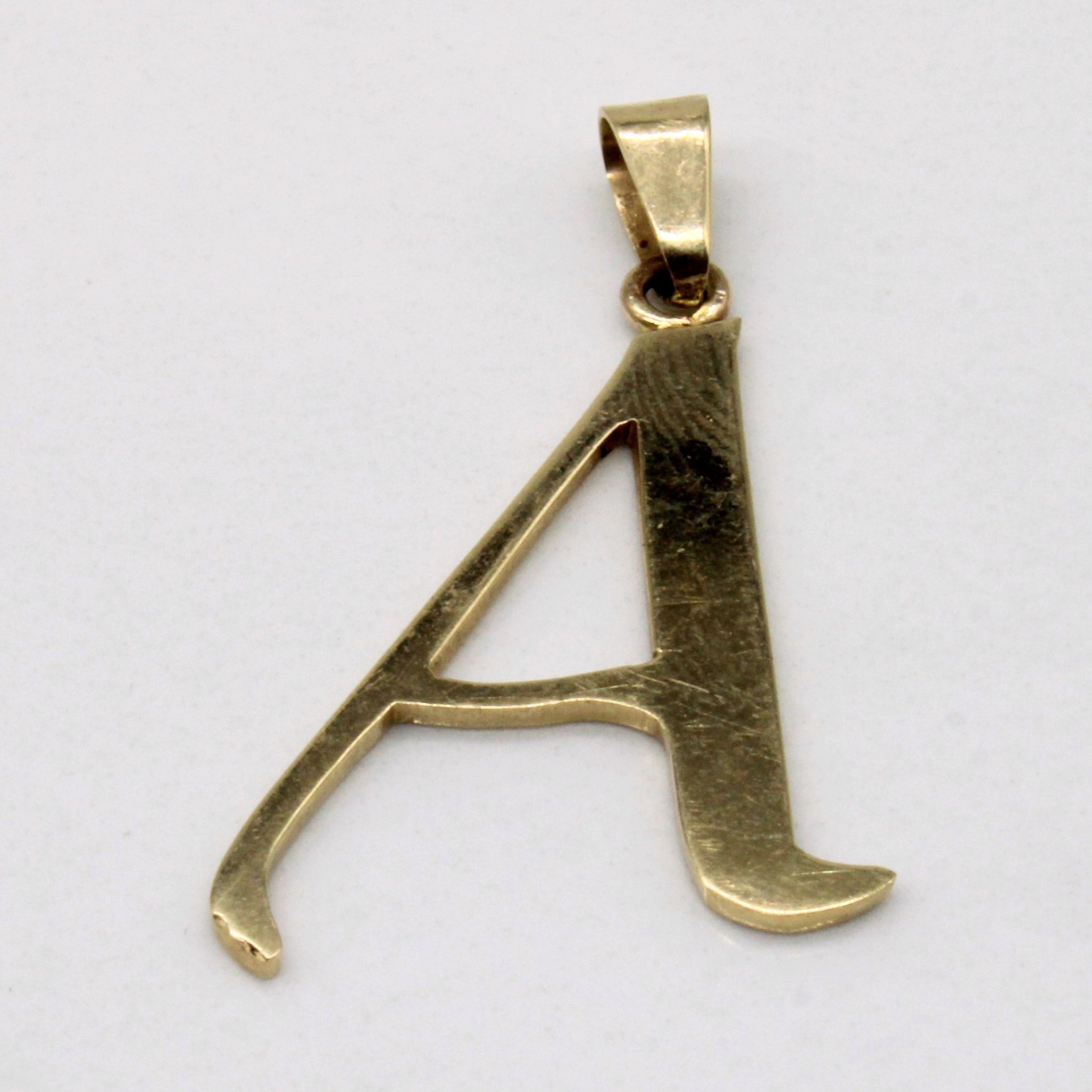 14k Yellow Gold 'A' Pendant