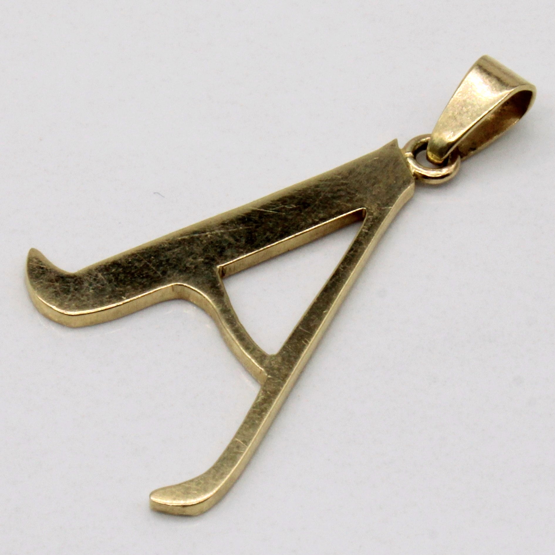 14k Yellow Gold 'A' Pendant