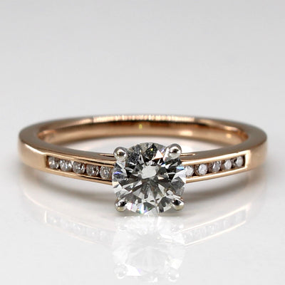 Solitaire with Accents Diamond Ring | 0.79ctw VS2 G | SZ 7 |