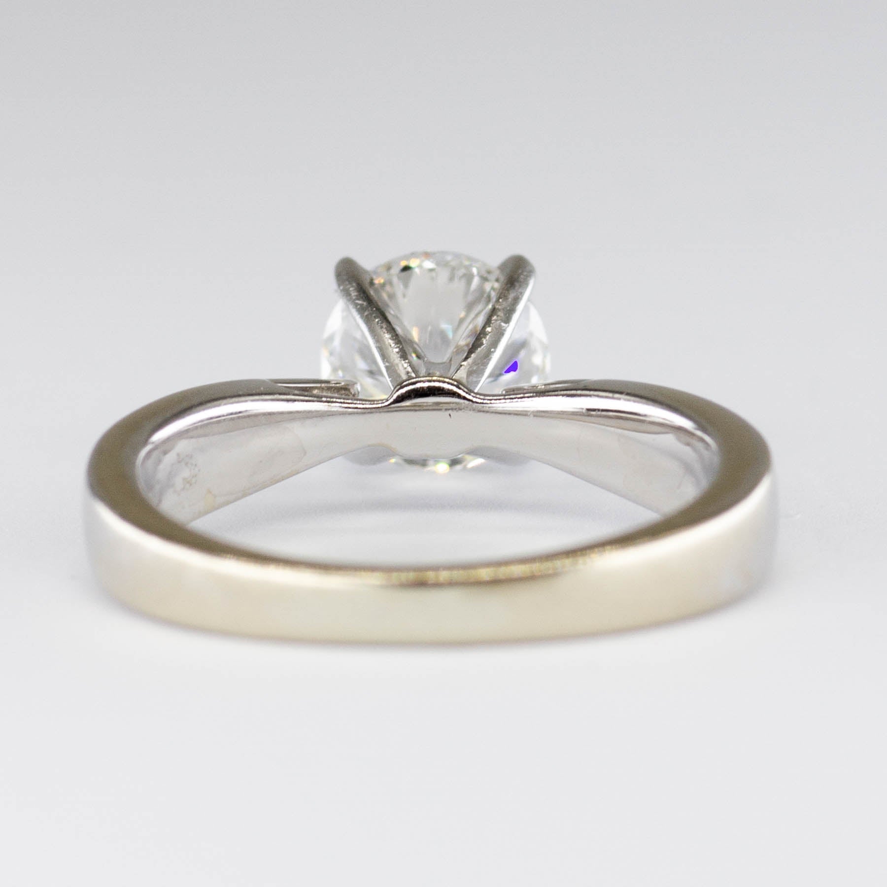 Bague de fiançailles solitaire en diamant canadien à 100 facettes | 1,07 ct SI2 H | Taille 4,5 | 