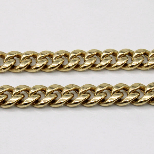 10k Yellow Gold Curb Link Necklace | 20