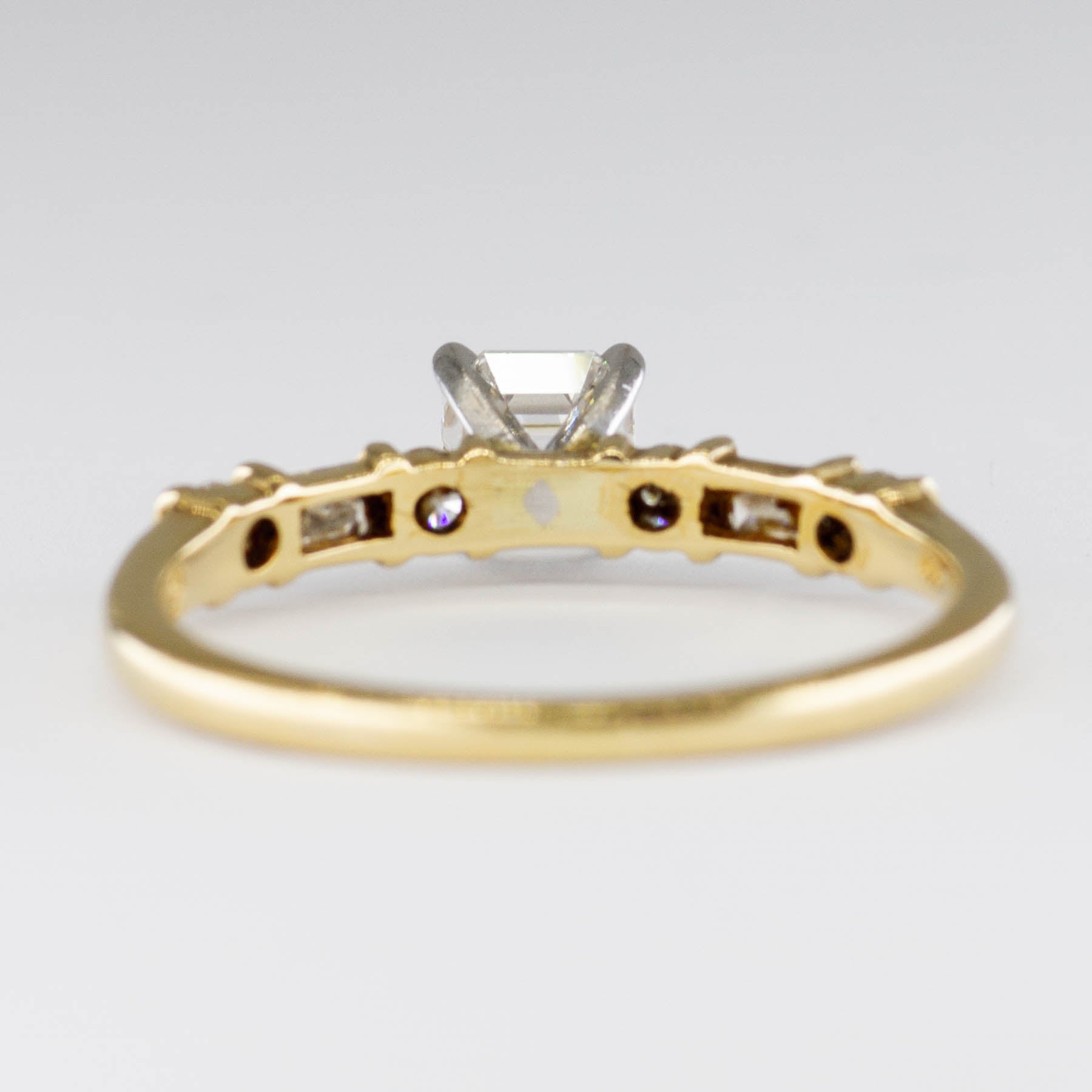 18k Yellow Gold Diamond accented Solitare | 0.72ct | SZ 9