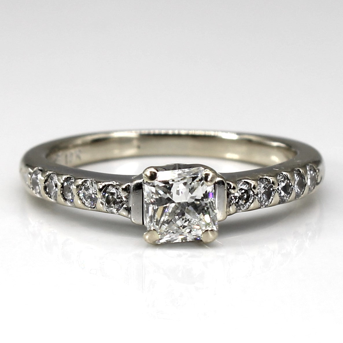 Canadian Solitaire with Accents Diamond Engagement Ring | 1.03ctw VVS1