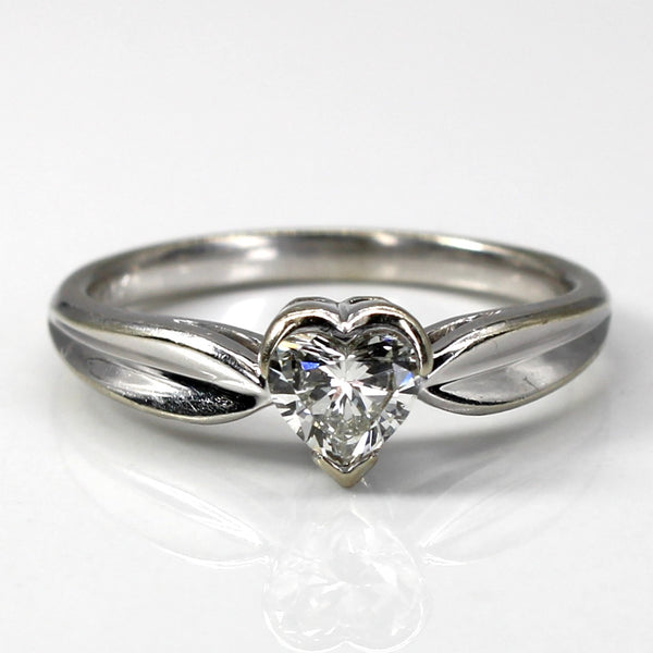 Heart Diamond Gold Ring | 0.40ct | SZ 7 |