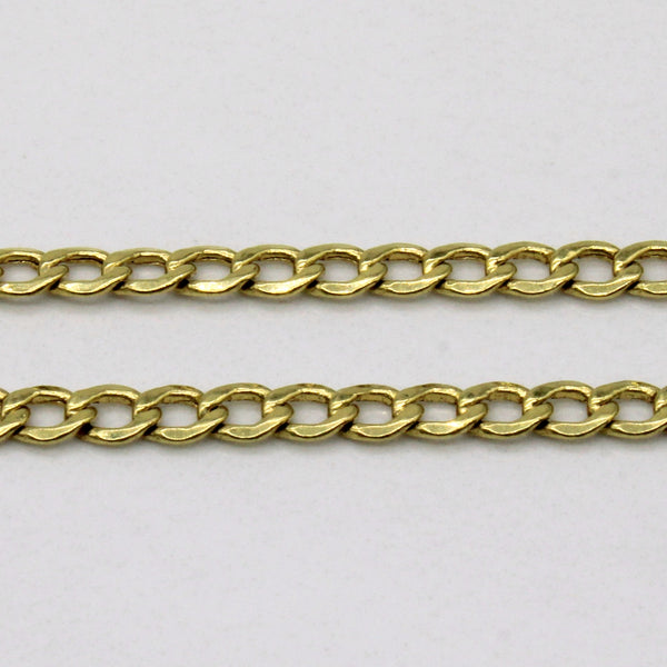 14k Yellow Gold Curb Link Chain | 24