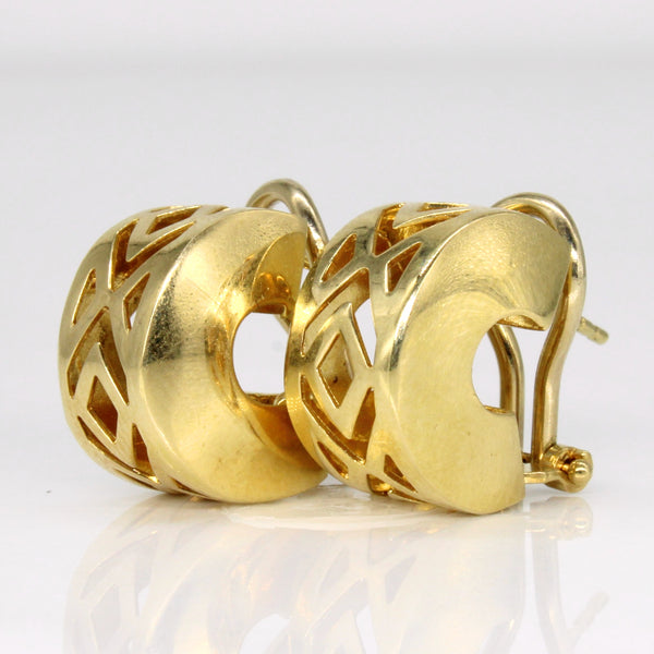 18k Yellow Gold Hoop Earrings
