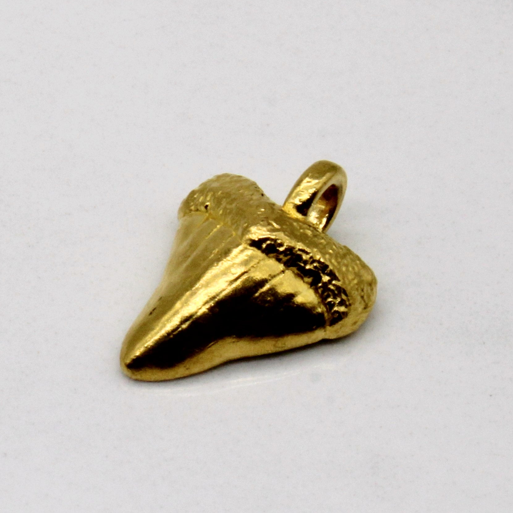 24k Yellow Gold Shark Tooth Pendant