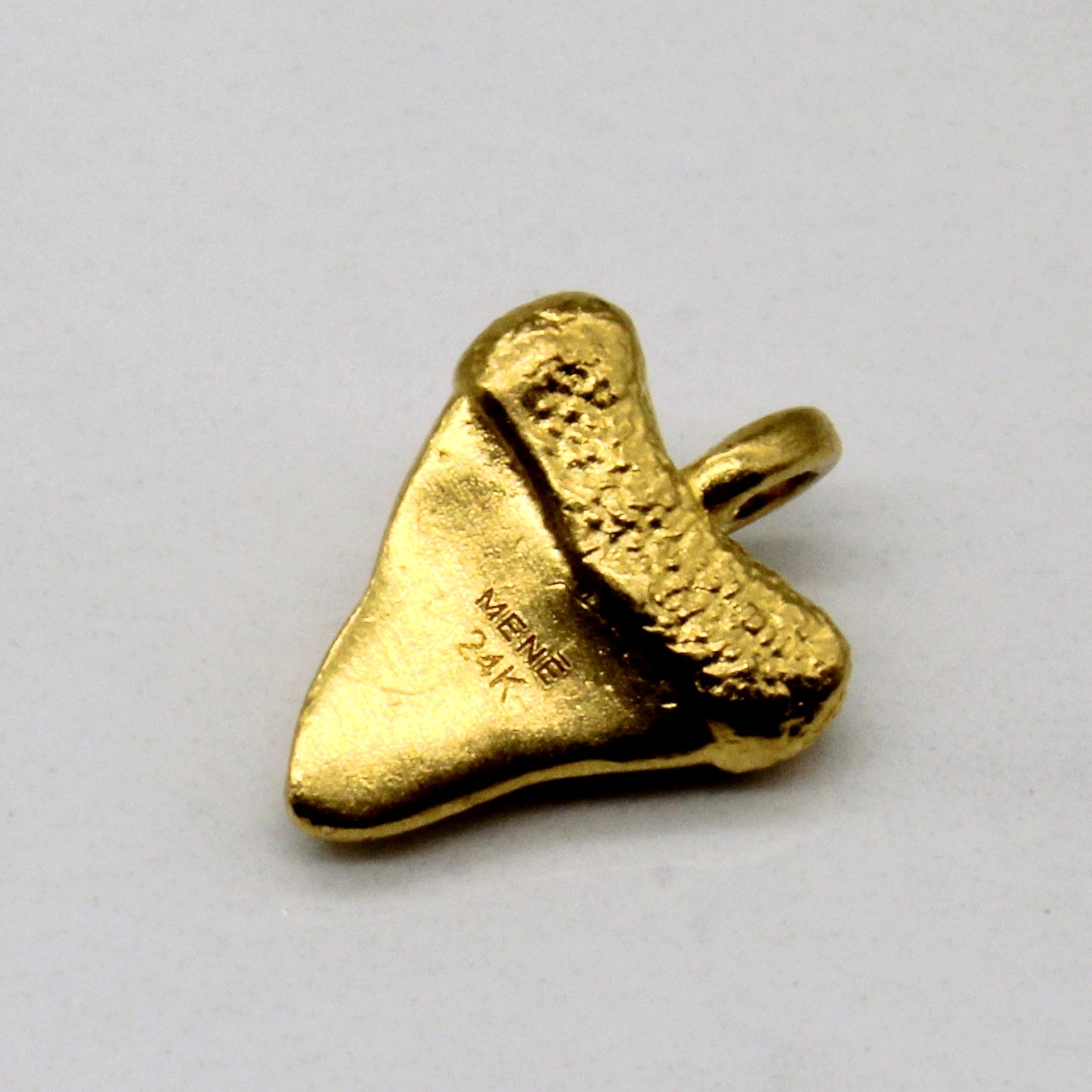 24k Yellow Gold Shark Tooth Pendant