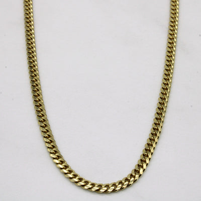 14k Yellow Gold Cuban Link Chain | 26