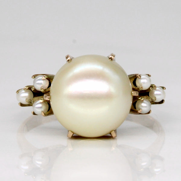 Pearl Cocktail Ring | SZ 7.25 |